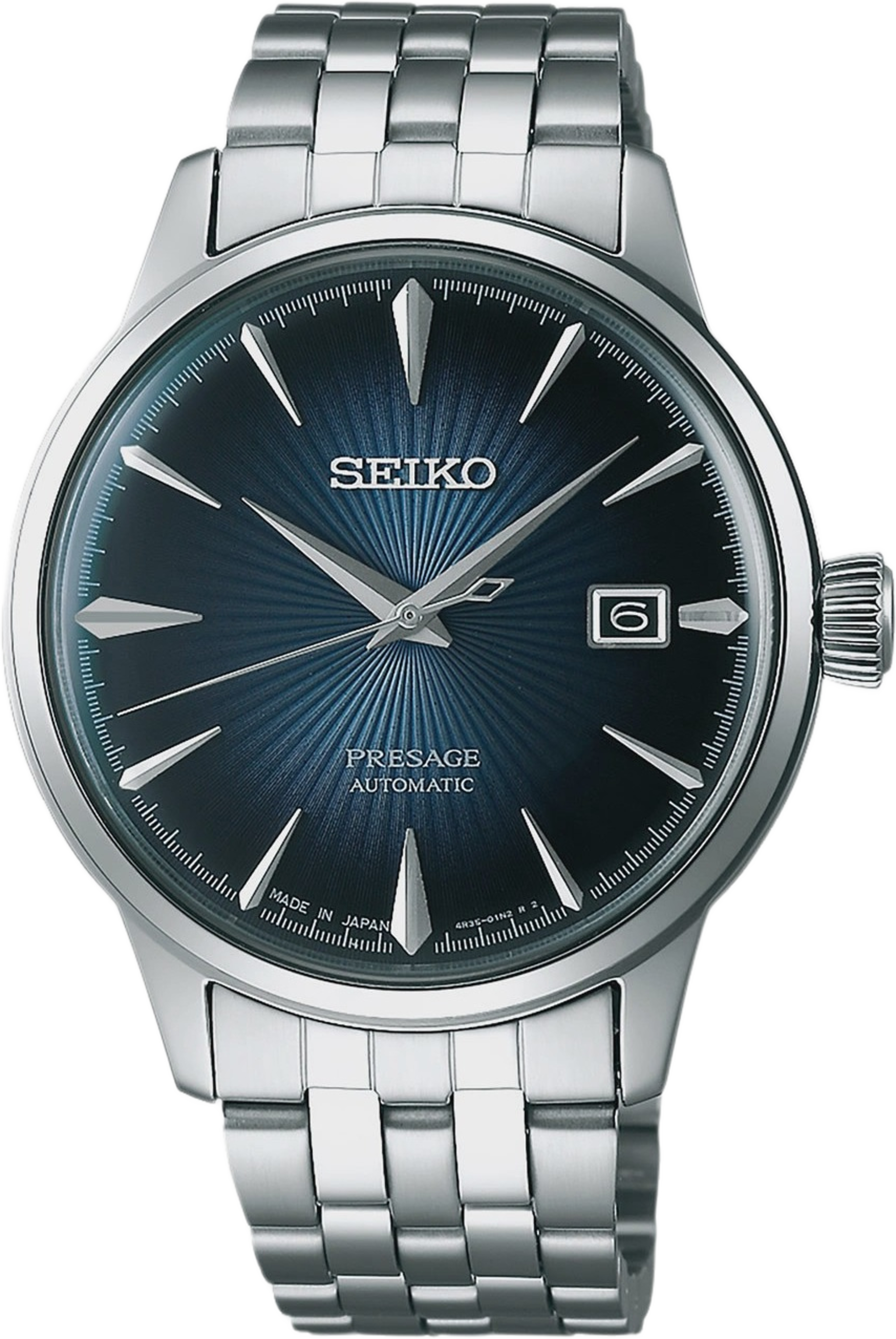 Seiko Presage Automatic Blå/stål, Stållänk - Srpb41j1, från Seiko, i färgen 1. Klicka för att öppna bilden i stort format