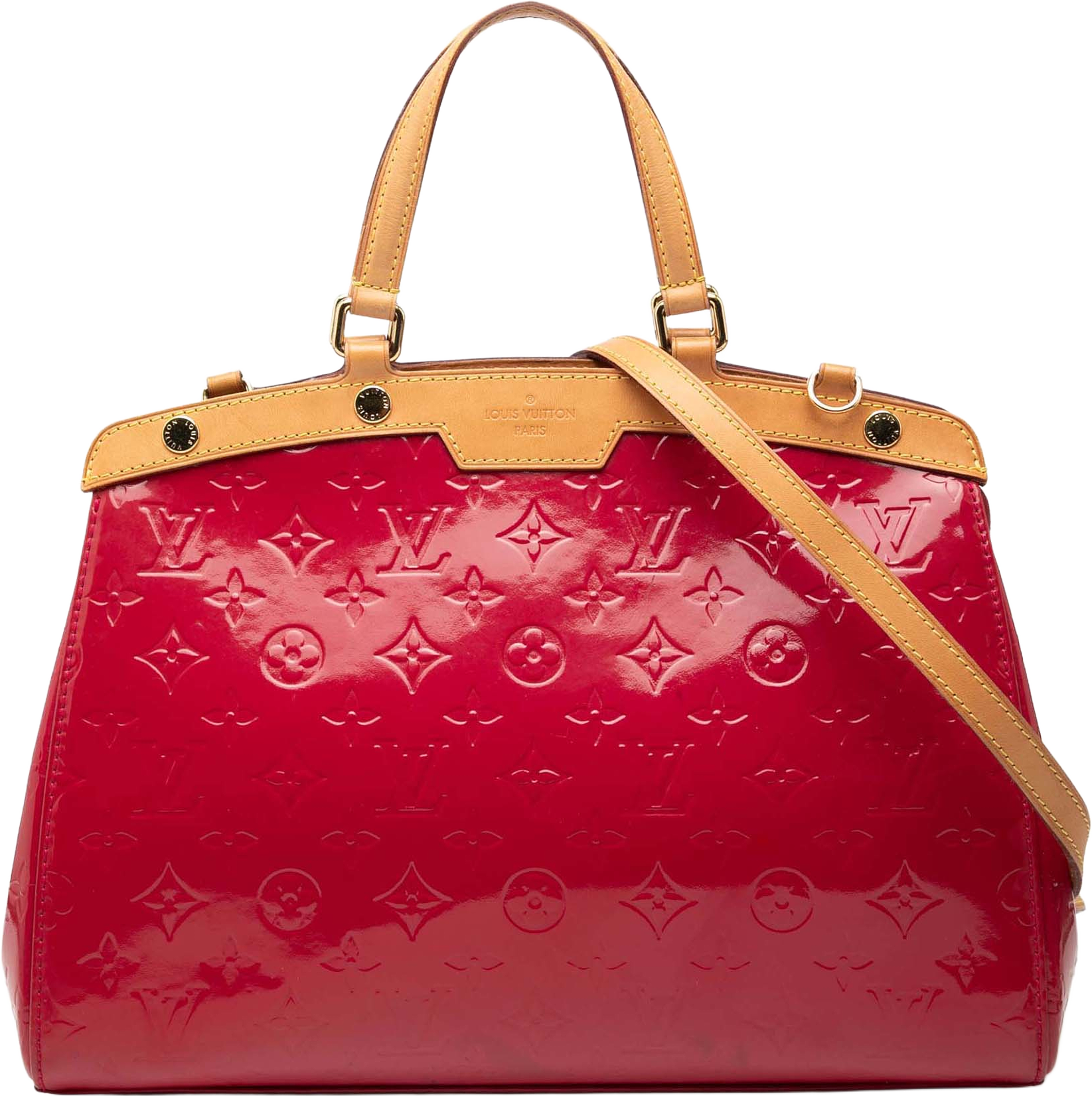 Louis Vuitton Monogram Vernis Brea Mm, från Luxclusif, i färgen red. Klicka för att öppna bilden i stort format