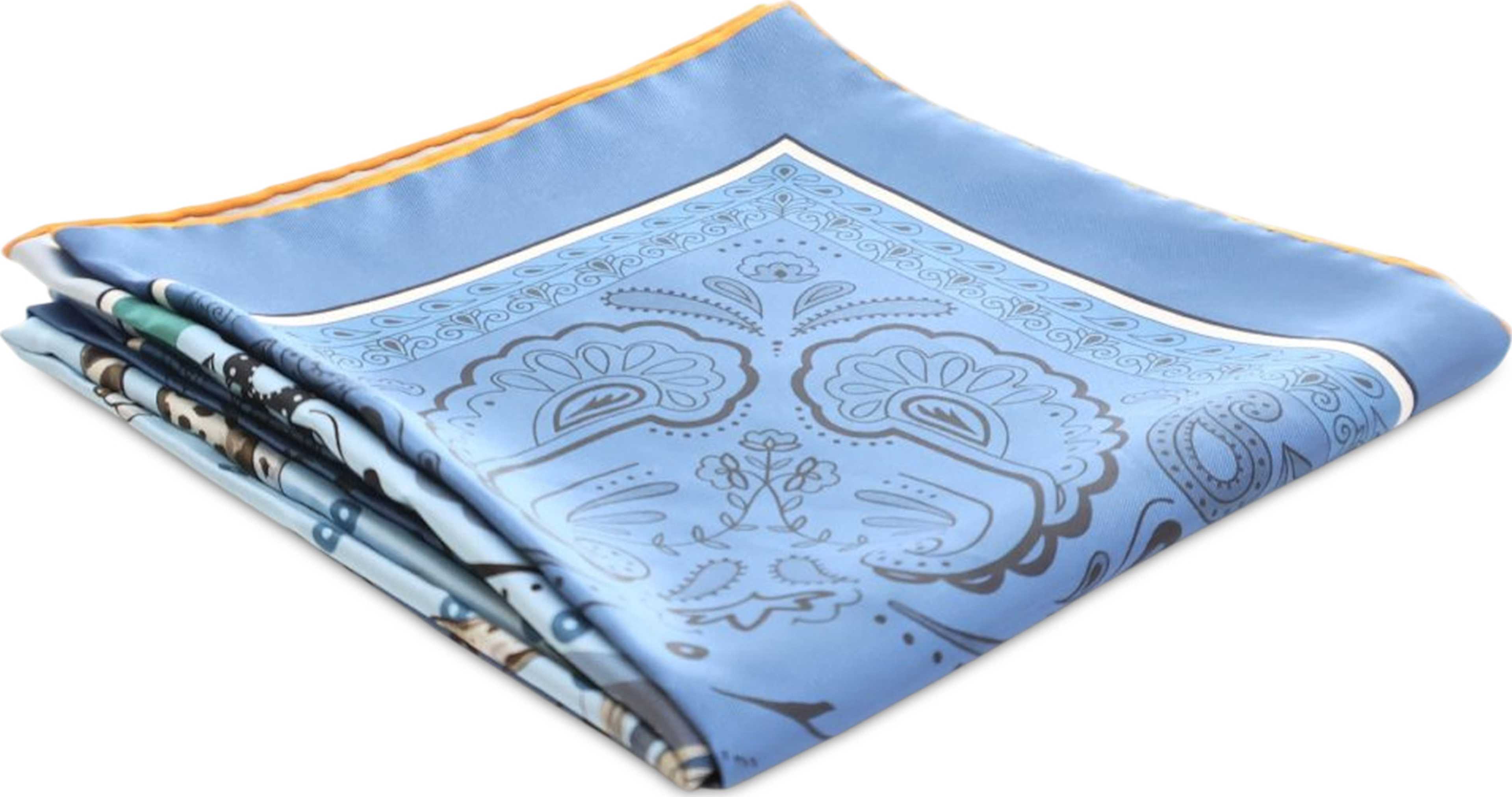 Hermès Guepards Bandana Double Face Silk Scarf, från Luxclusif, i färgen blue. Klicka för att öppna bilden i stort format
