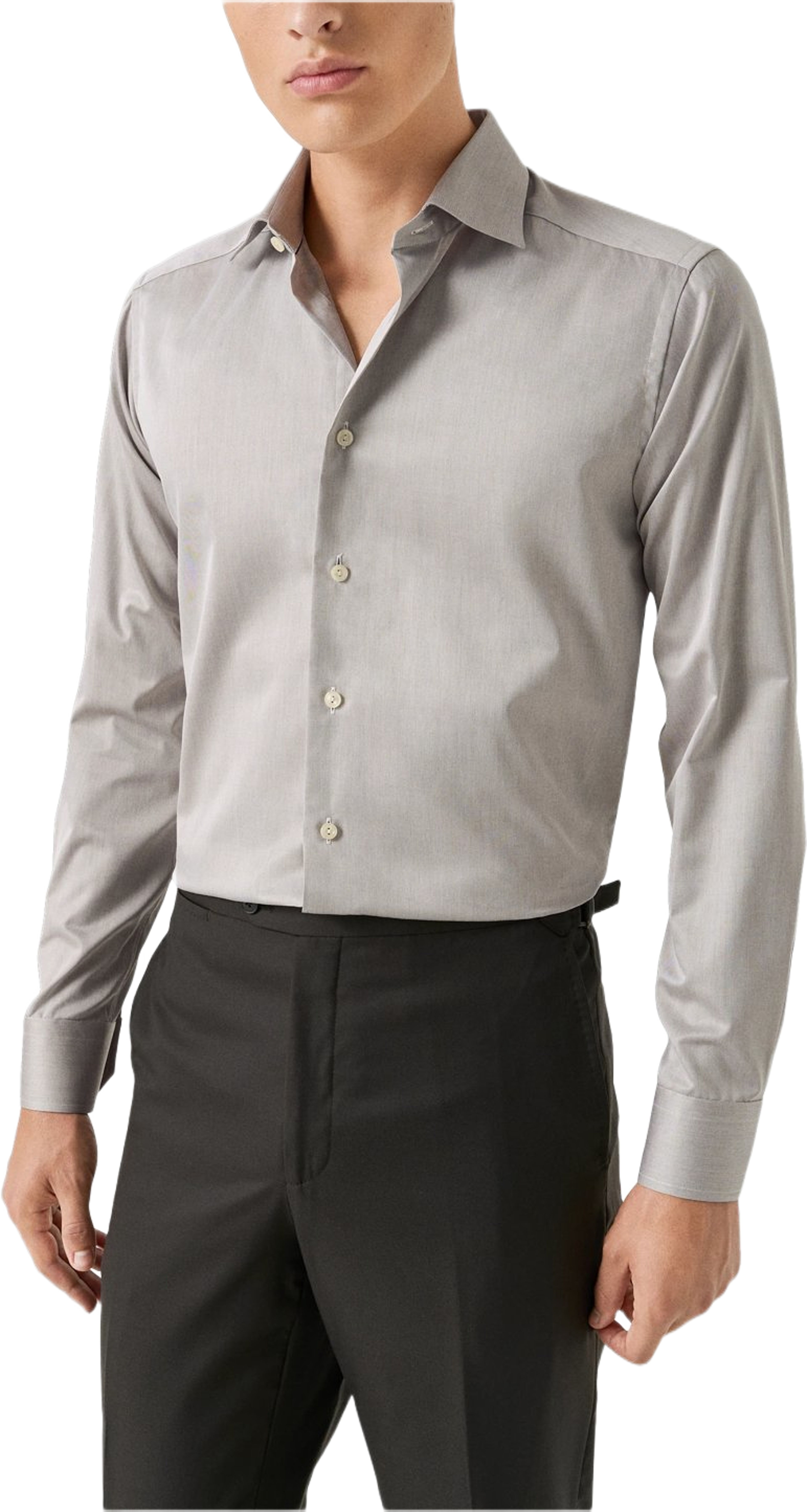 Signature Twill-skjorta Slim Fit, från Eton, i färgen brown. Klicka för att öppna bilden i stort format