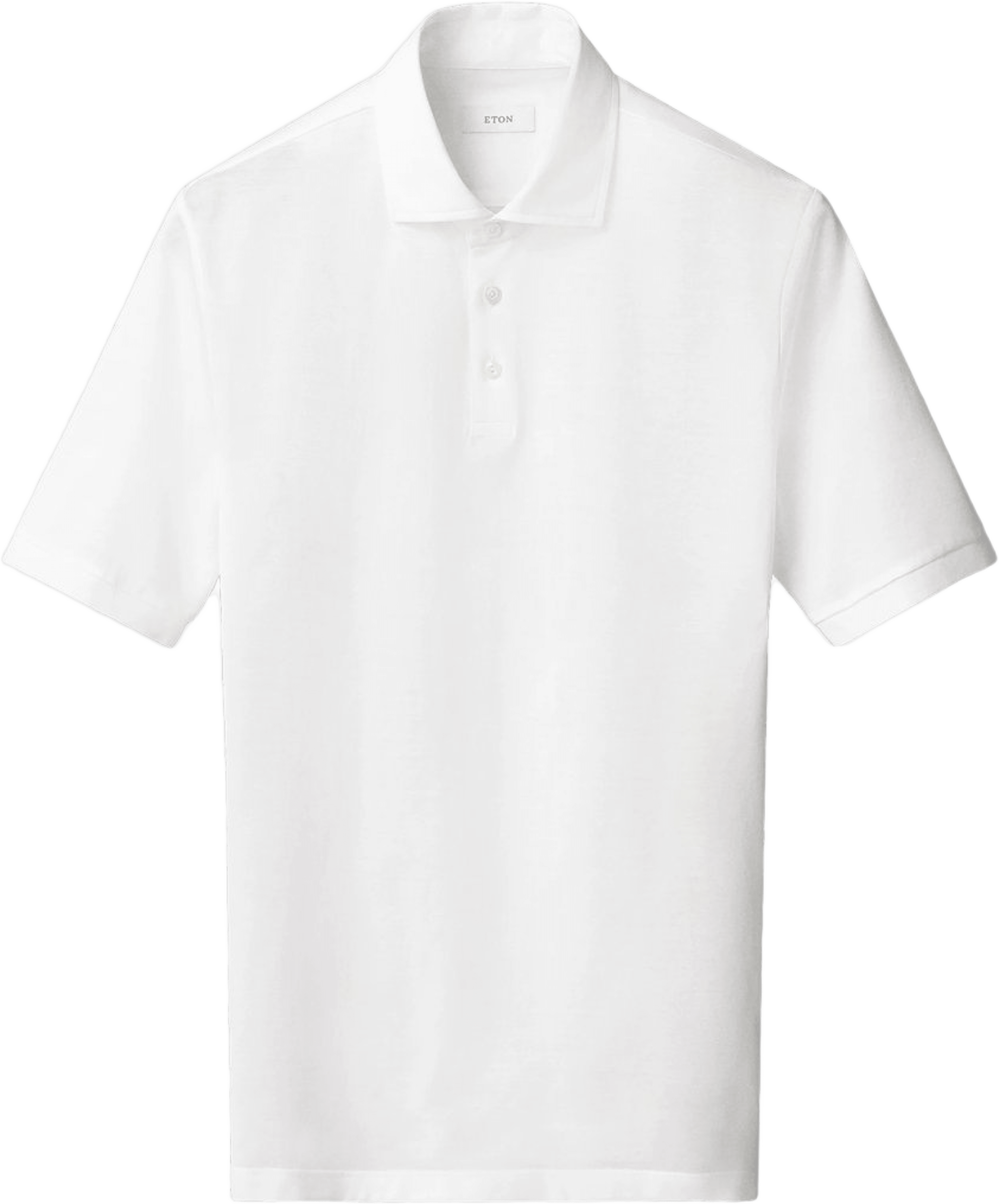 Jacquardvävd Piké, från Eton, i färgen white. Klicka för att öppna bilden i stort format