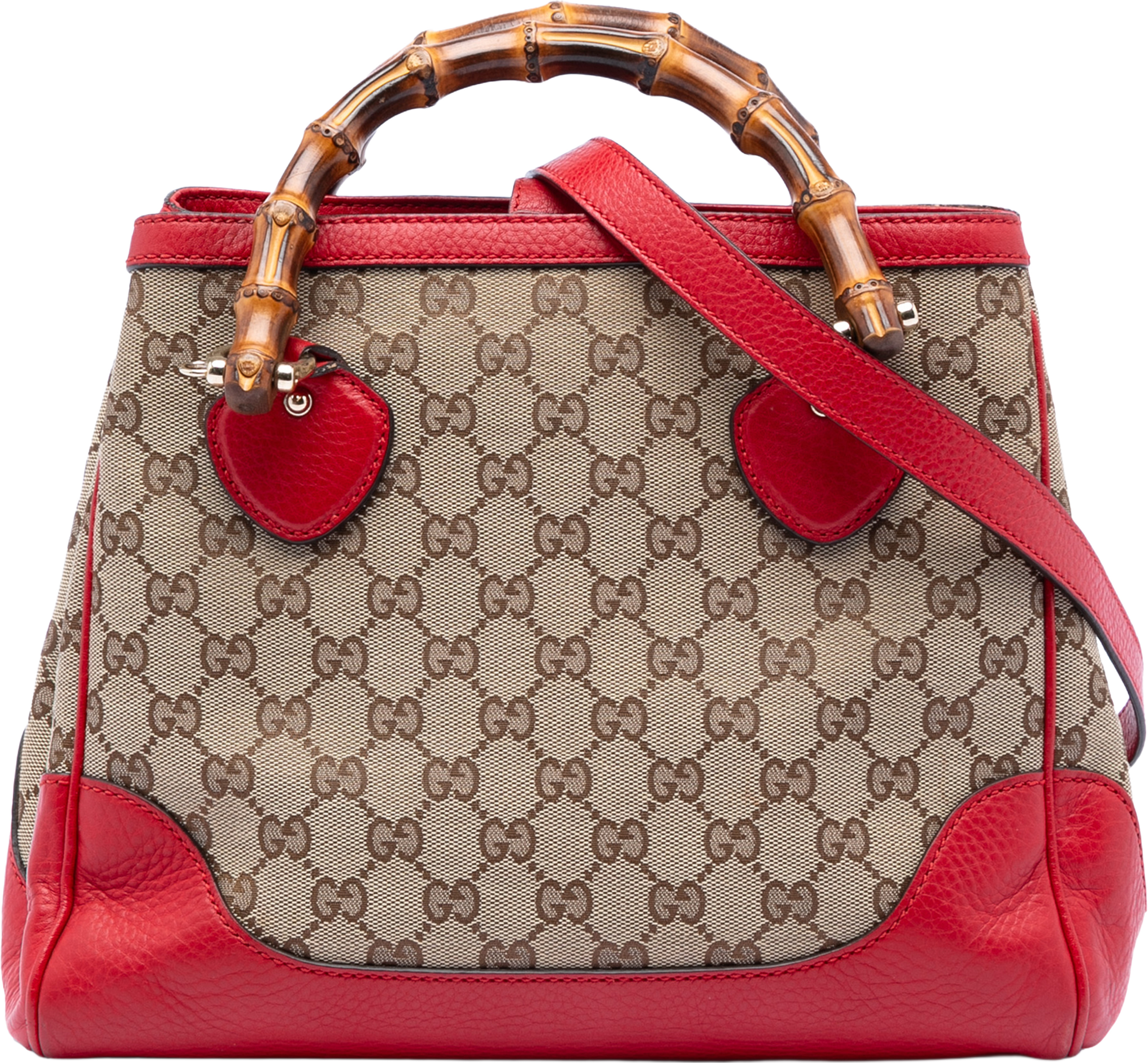 Gucci Small Gg Canvas Diana Bamboo Top Handle Tote, från Luxclusif, i färgen beige. Klicka för att öppna bilden i stort format