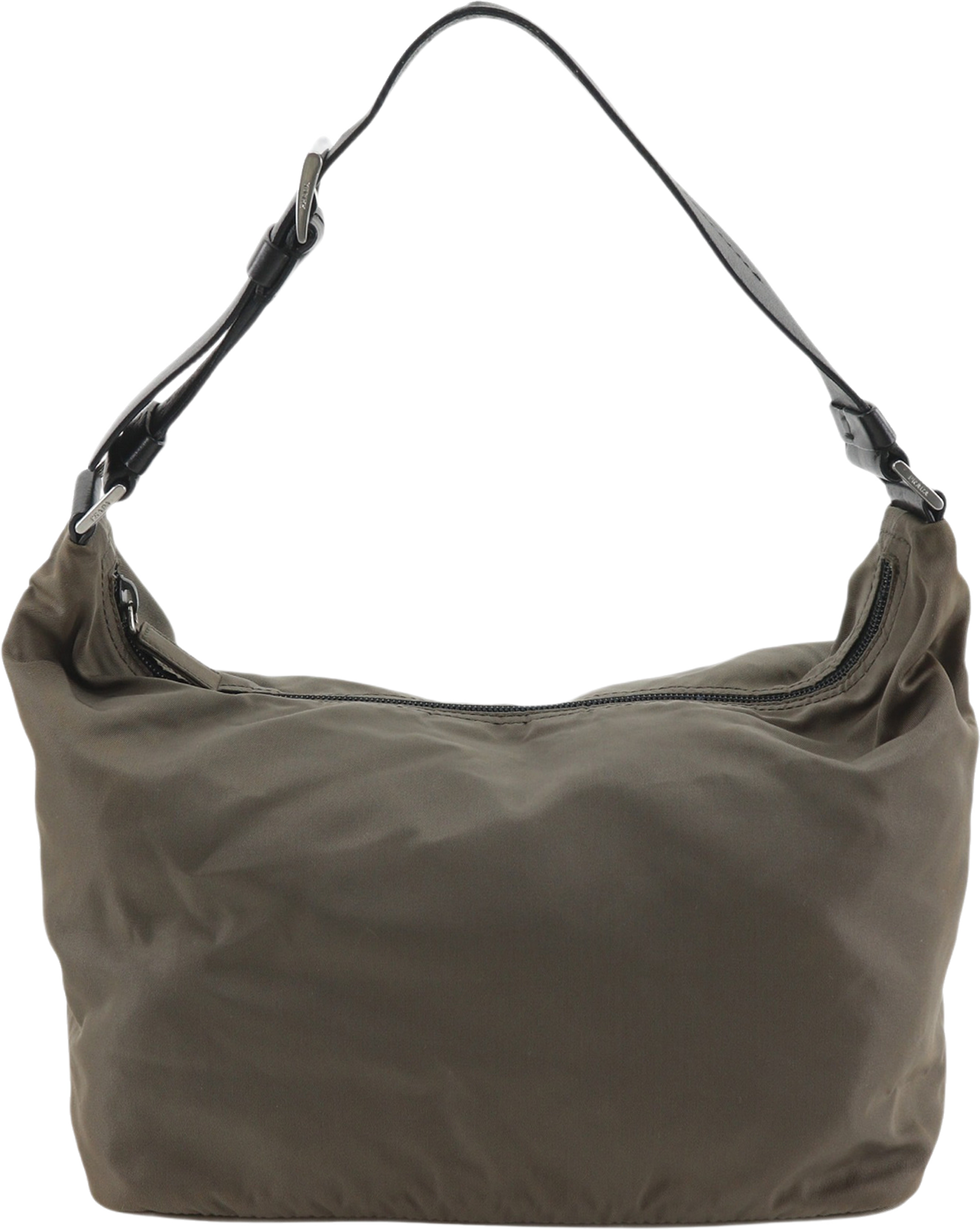 Prada Tessuto Shoulder Bag, från Luxclusif, i färgen brun. Klicka för att öppna bilden i stort format