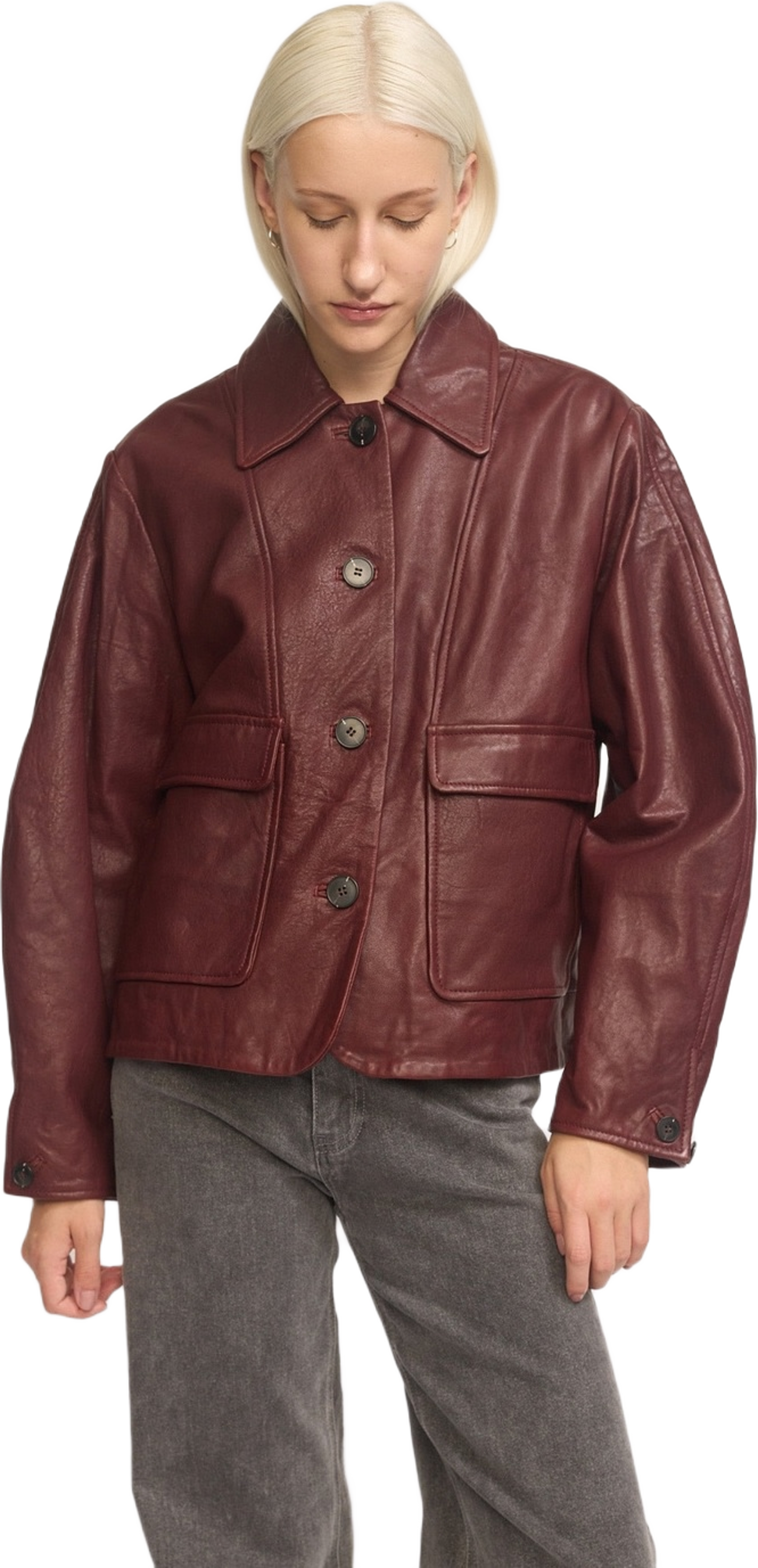 Srjuno Leather Jacket - Deep Mahogany