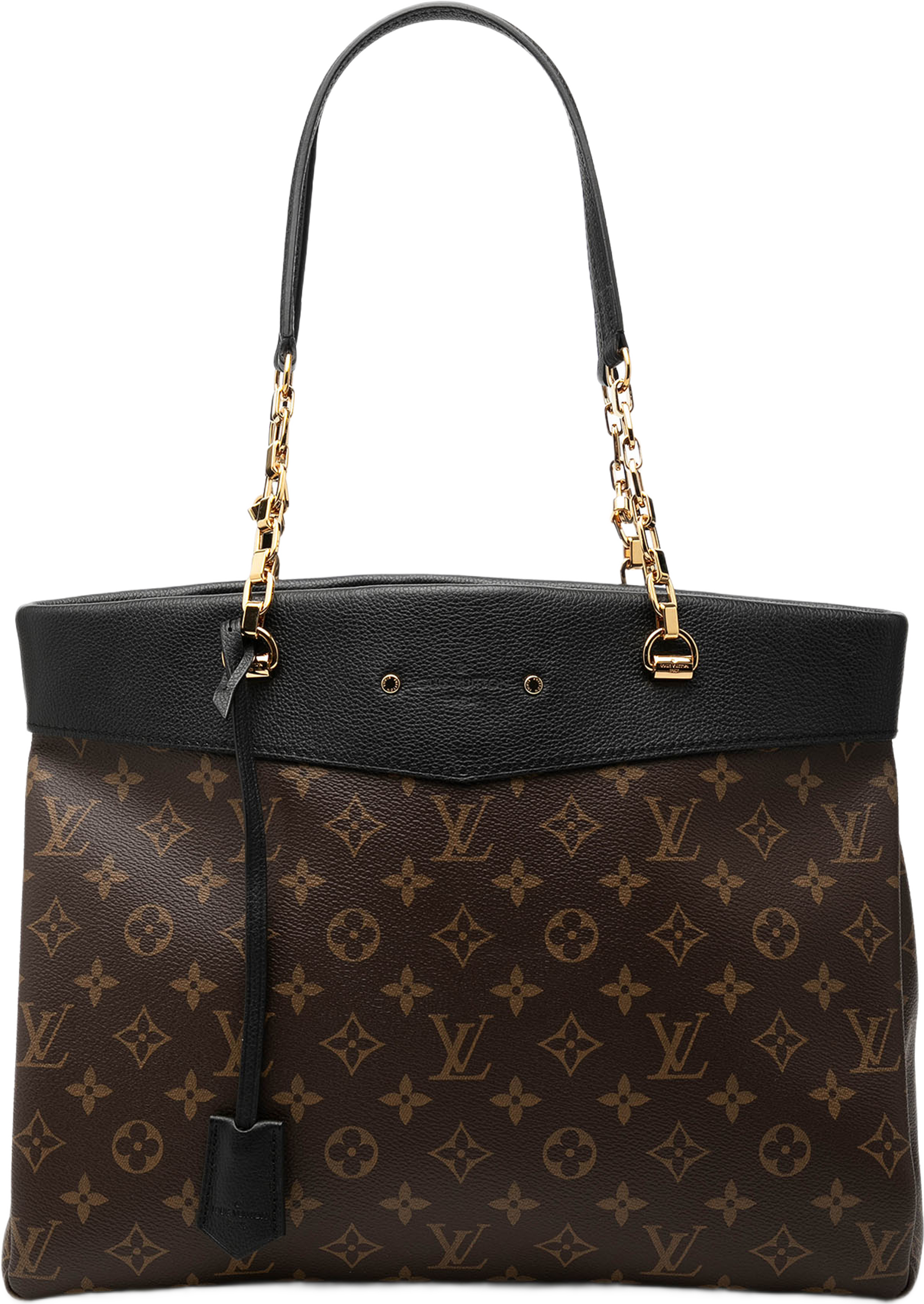 Louis Vuitton Monogram Pallas Shopper, från Luxclusif, i färgen brown. Klicka för att öppna bilden i stort format