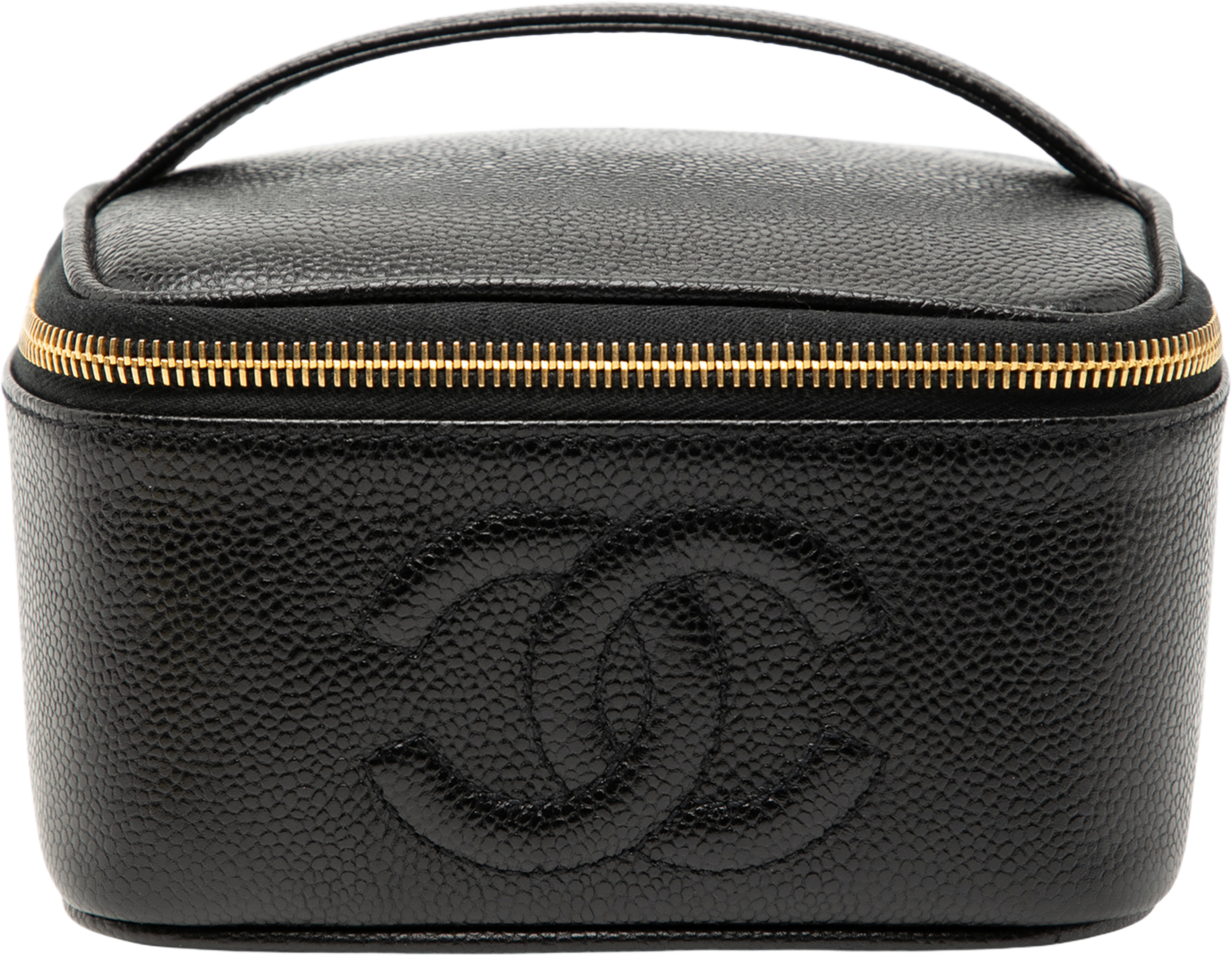 Chanel Cc Caviar Vanity Case, från Luxclusif, i färgen black. Klicka för att öppna bilden i stort format