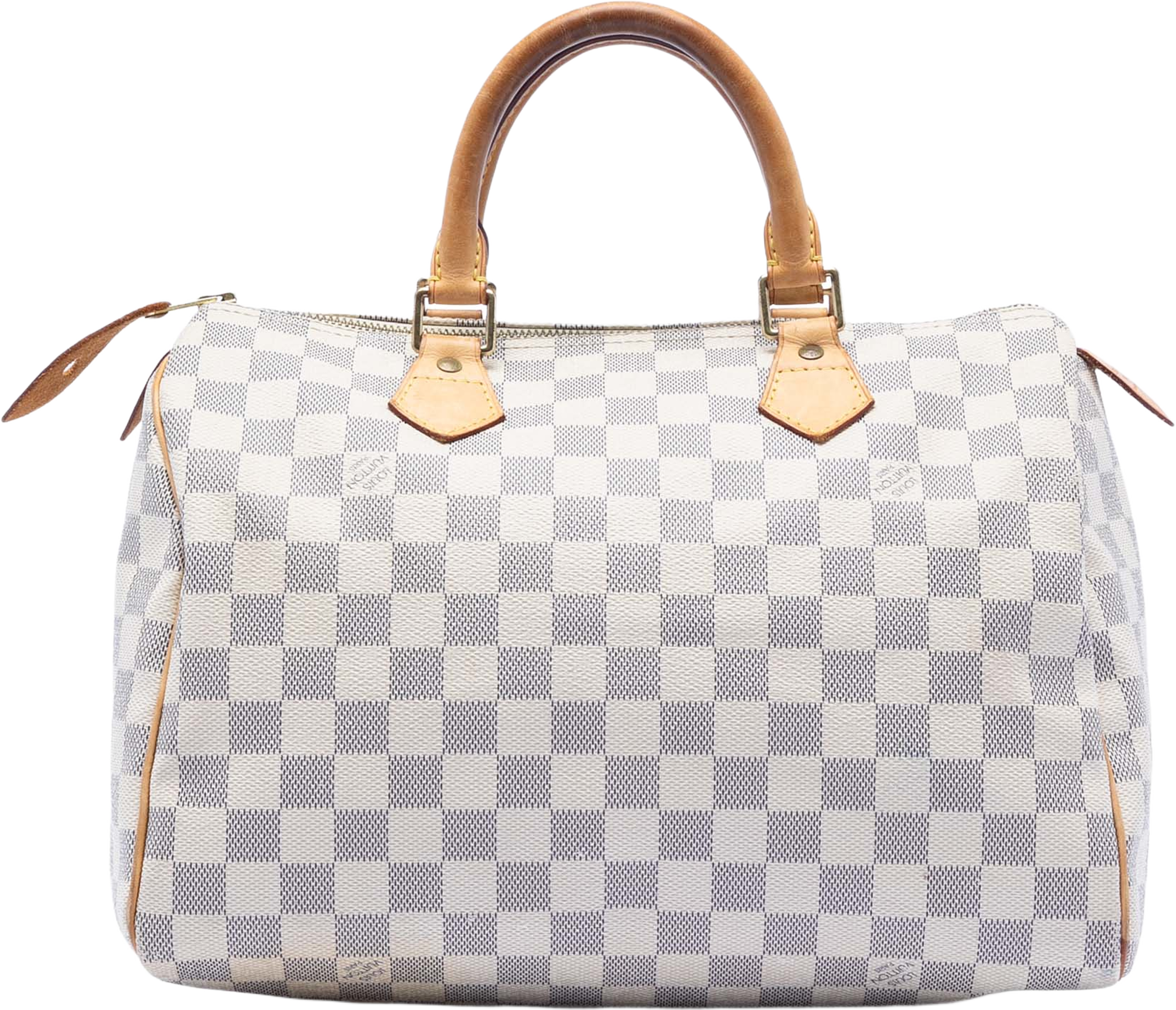Louis Vuitton Damier Azur Speedy 30, från Luxclusif, i färgen white. Klicka för att öppna bilden i stort format