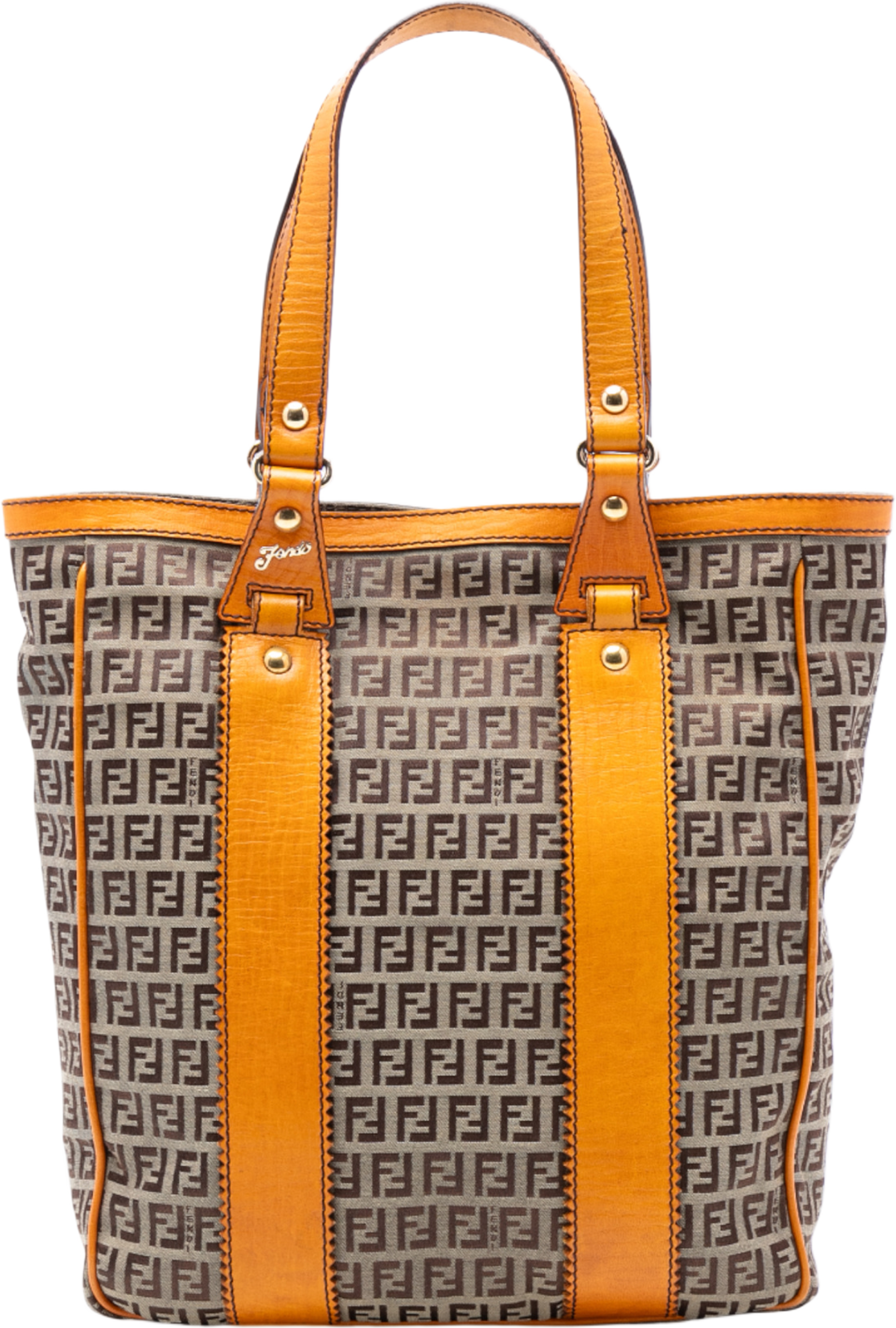 Fendi Zucchino Canvas Tote, från Luxclusif, i färgen beige. Klicka för att öppna bilden i stort format