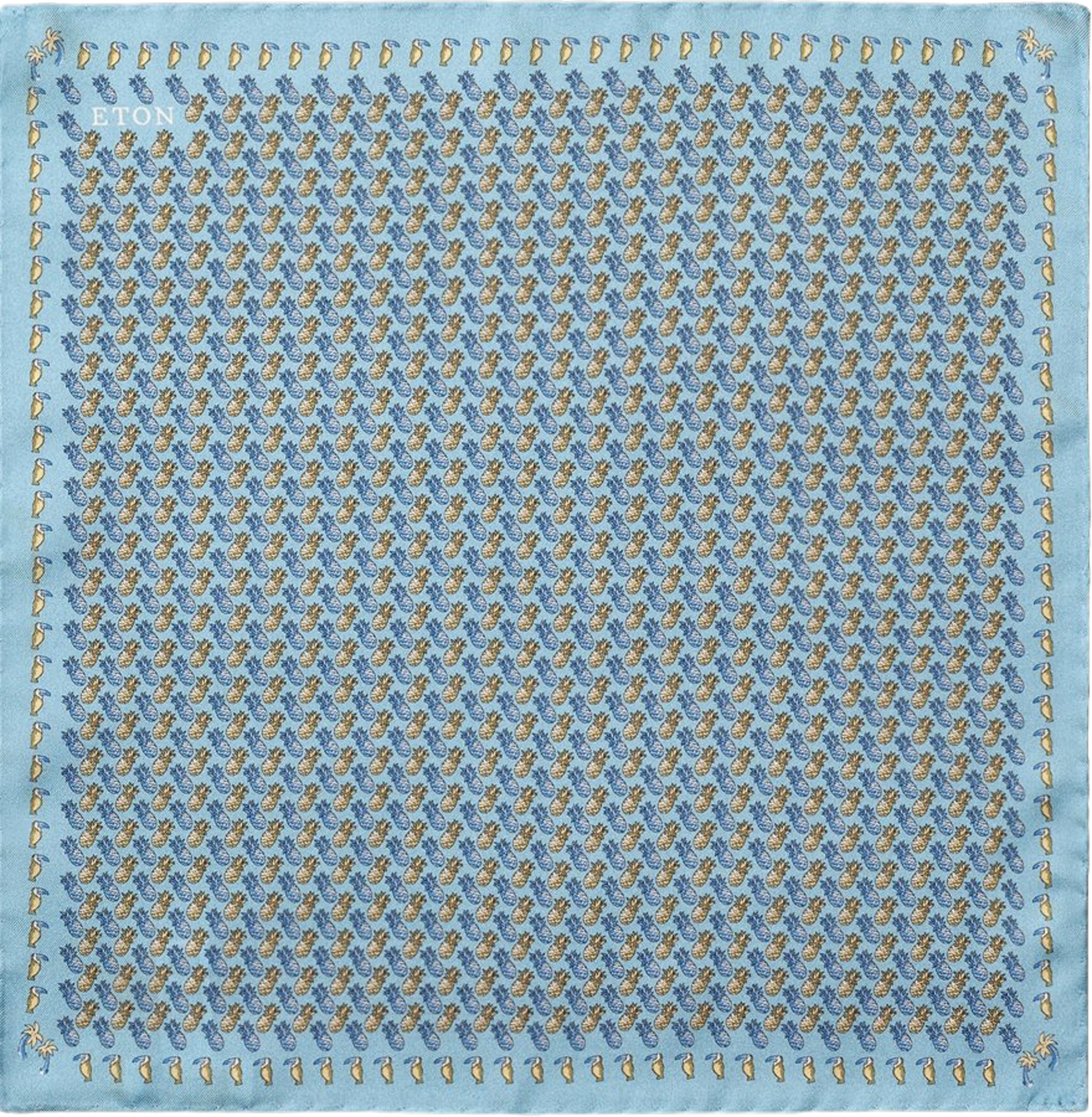 Silk Twill-bröstnäsduk, från Eton, i färgen ljusblå. Klicka för att öppna bilden i stort format