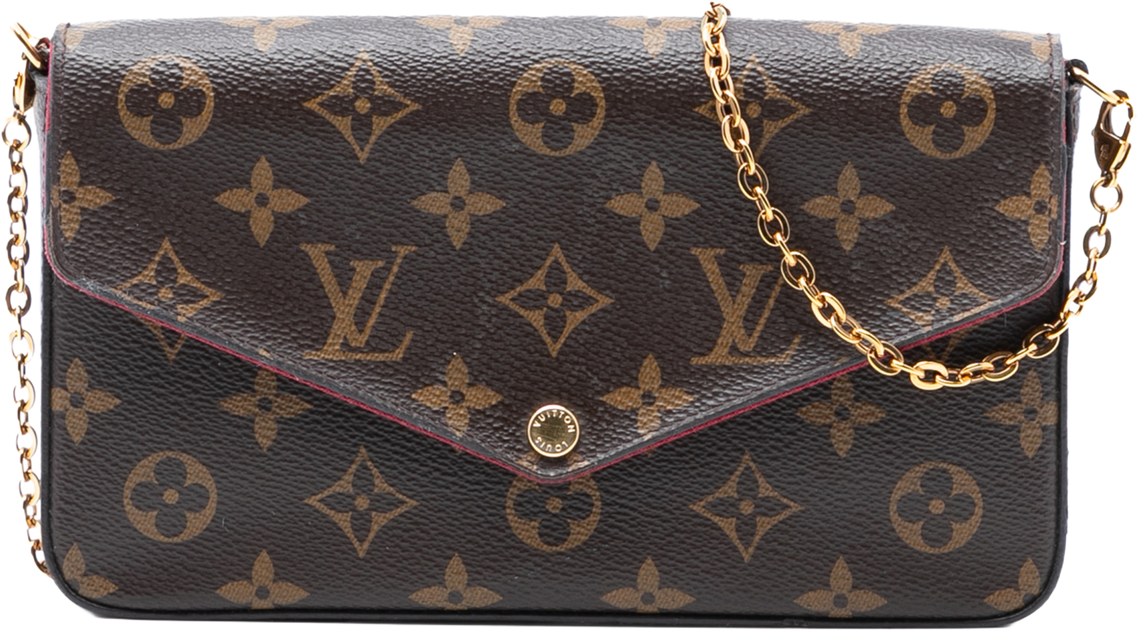 Louis Vuitton Monogram Pochette Felicie, från Luxclusif, i färgen brown. Klicka för att öppna bilden i stort format