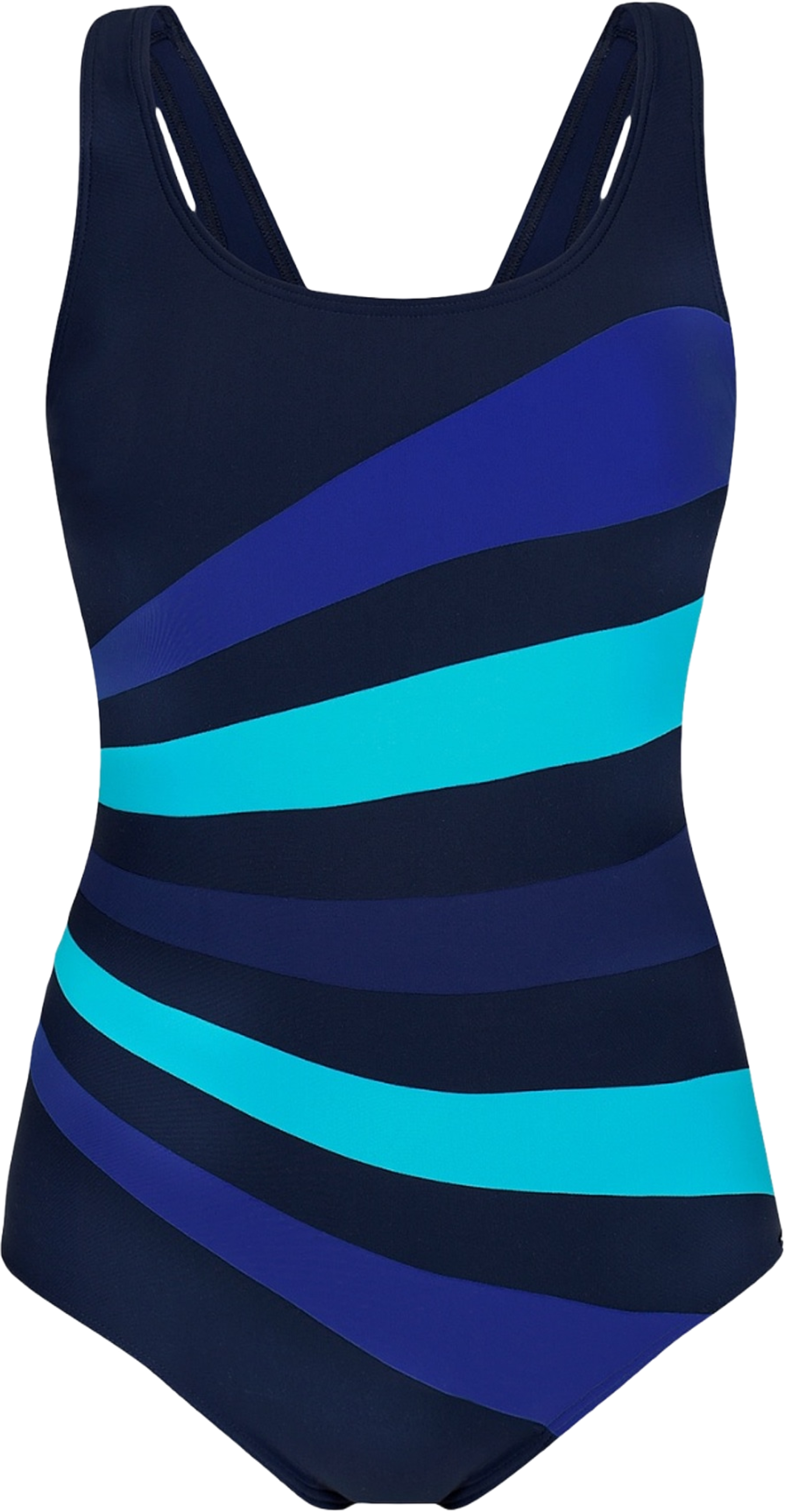 Action Baddräkt, från Swegmark, i färgen marinblå/blå. Klicka för att öppna bilden i stort format