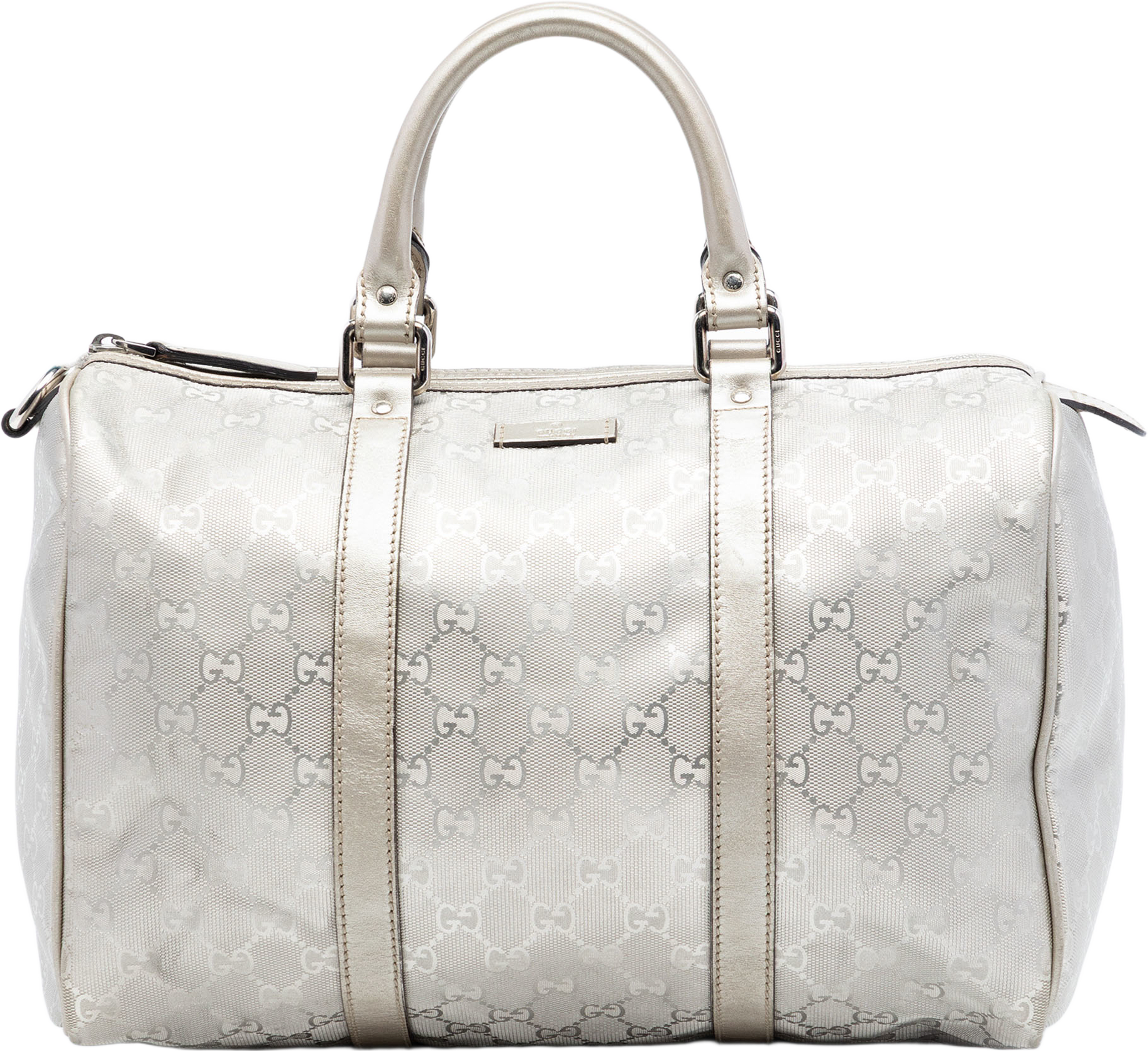 Gucci Medium Gg Imprime Joy Boston Bag, från Luxclusif, i färgen light gold. Klicka för att öppna bilden i stort format