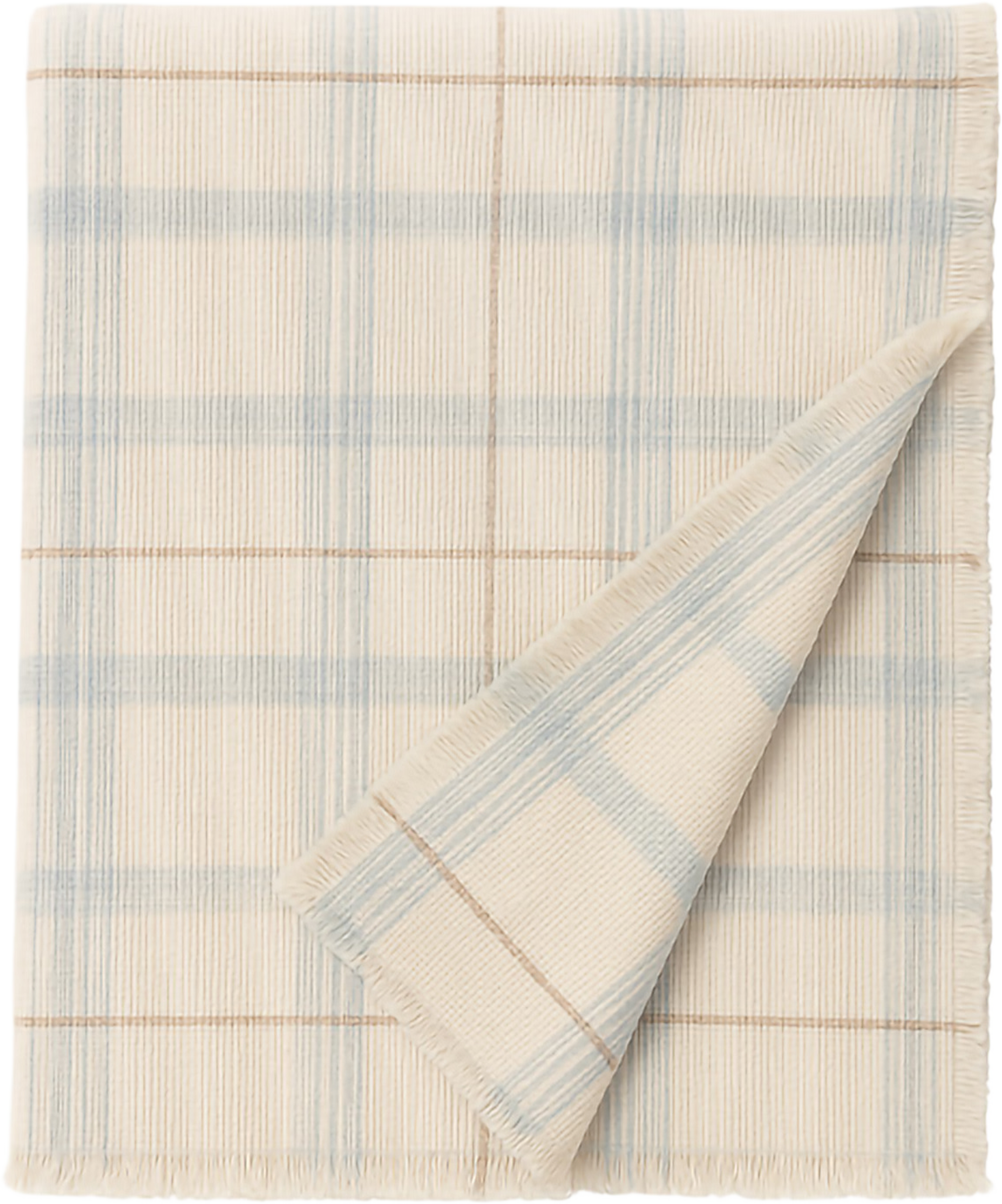 Handvävd Sängöverkast För Barn I Tartan, från LORENA CANALS, i färgen naturlig, blå salvia, vintageblå, ockra. Klicka för att öppna bilden i stort format