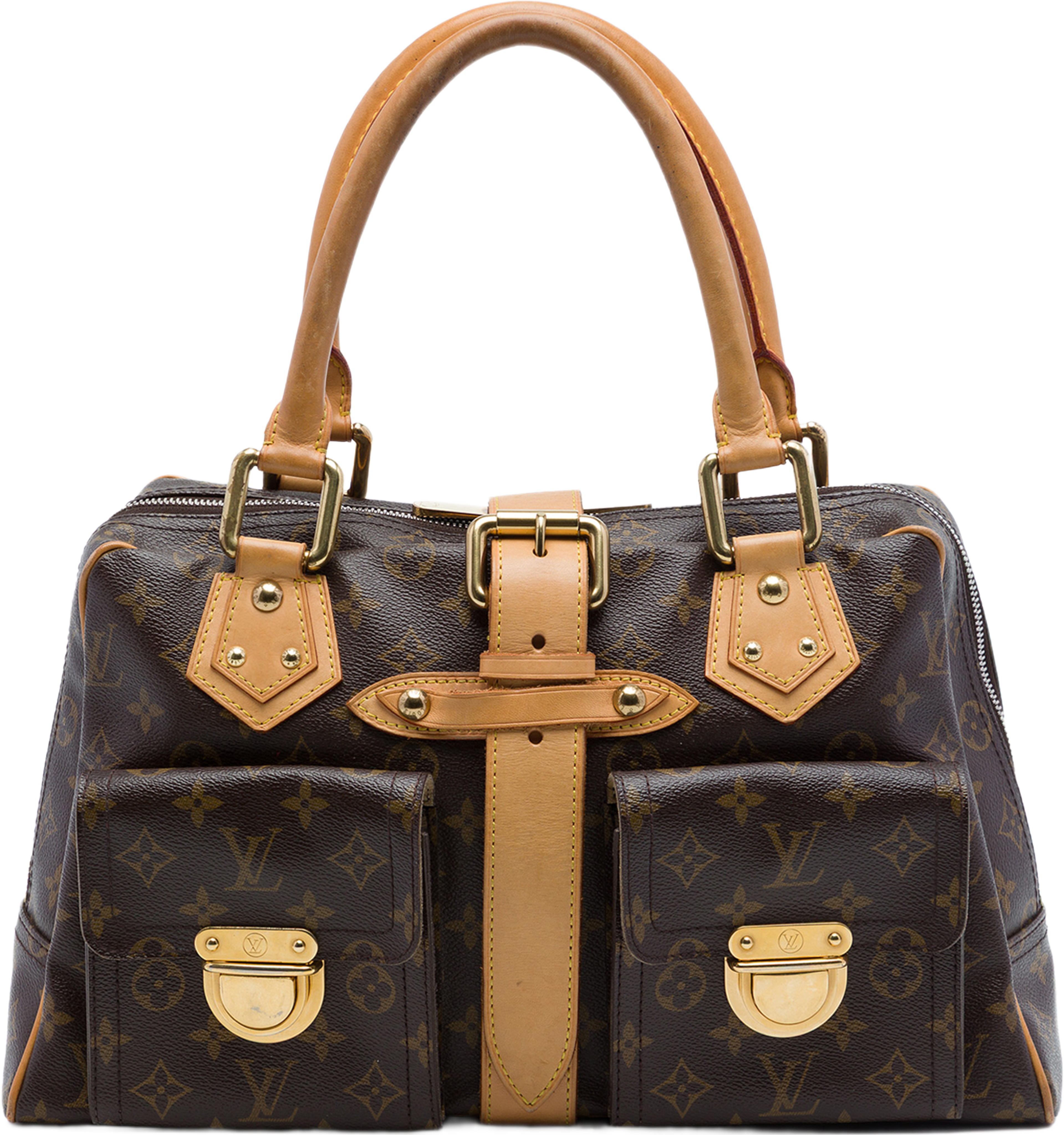 Louis Vuitton Monogram Manhattan Gm, från Luxclusif, i färgen brun. Klicka för att öppna bilden i stort format