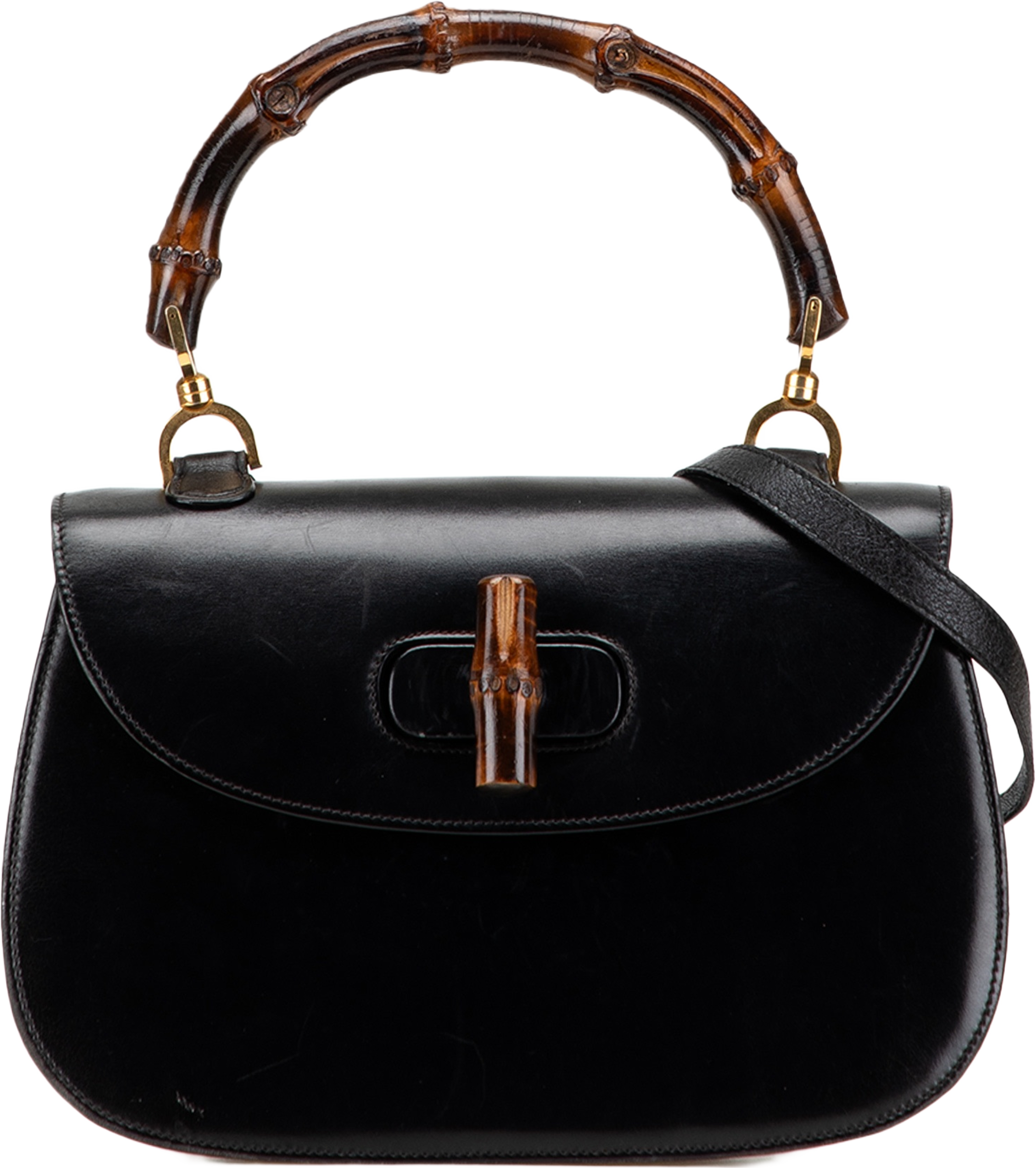 Gucci Calfskin Bamboo Night, från Luxclusif, i färgen black. Klicka för att öppna bilden i stort format