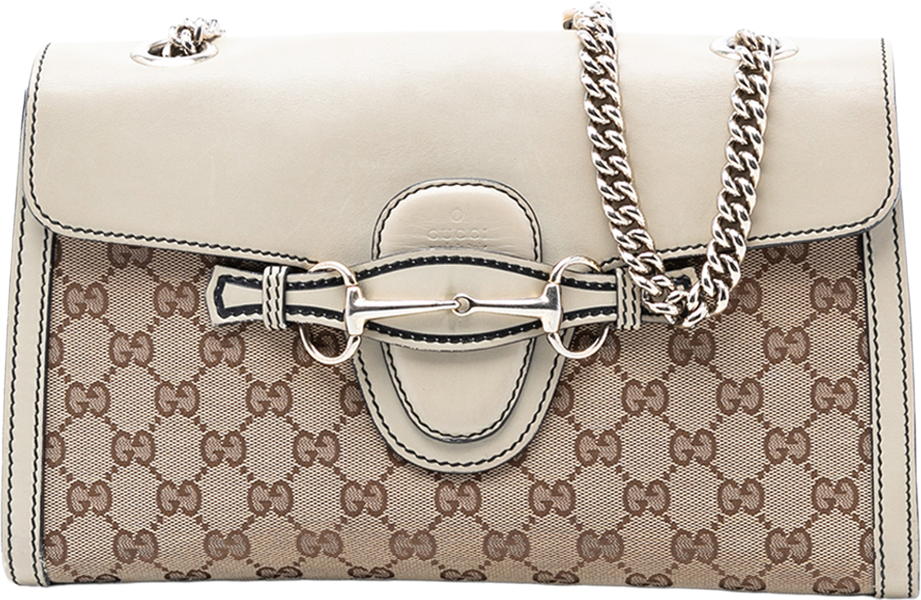 Gucci Medium Gg Canvas Emily Shoulder Bag, från Luxclusif, i färgen beige. Klicka för att öppna bilden i stort format