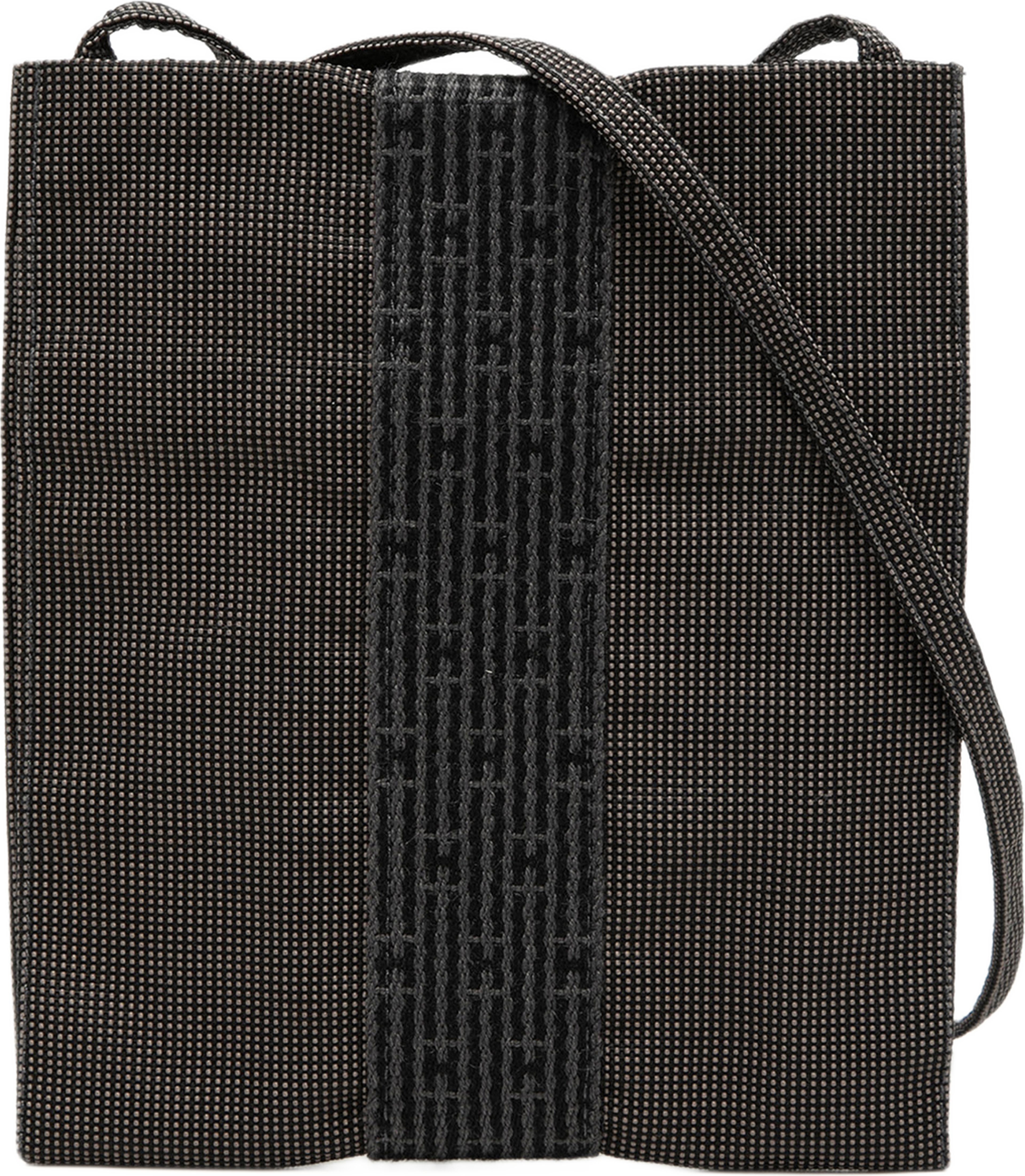 Hermès Canvas Herline Pochette, från Luxclusif, i färgen gray. Klicka för att öppna bilden i stort format
