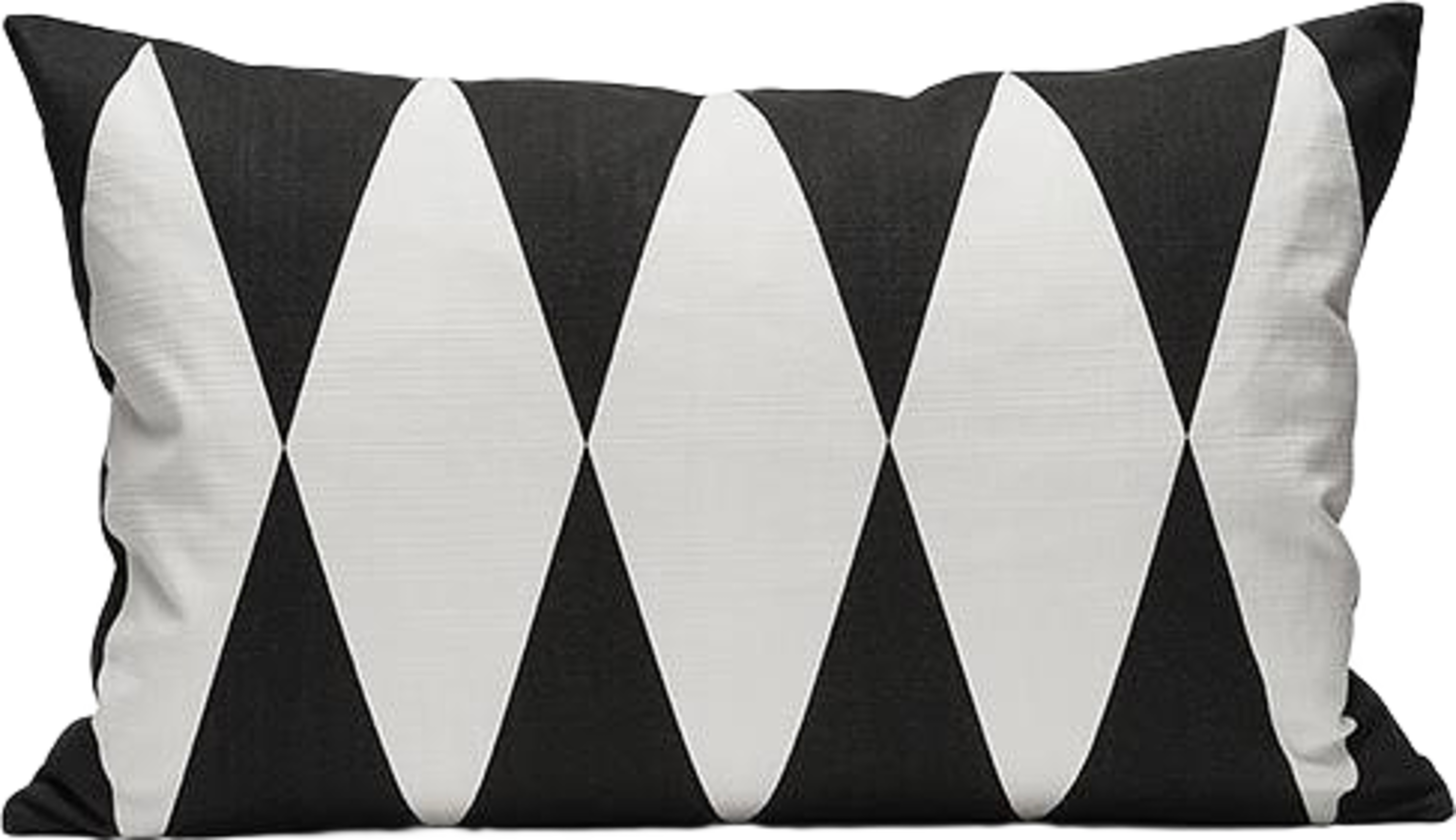 Kuddfodral Harlequin 60x40cm Svart/vit