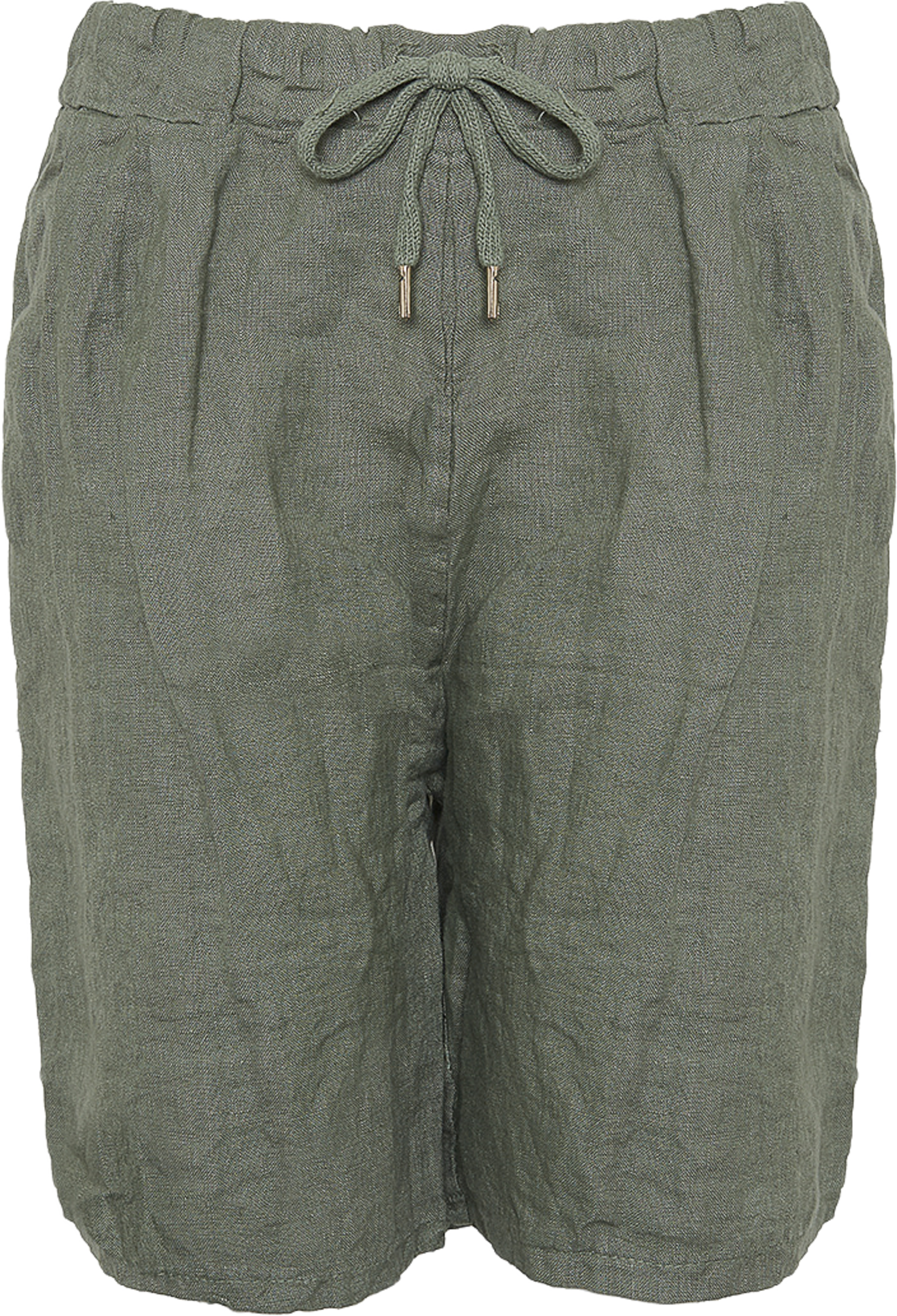 181017, Shorts, Linen - Army, från Tiffany, i färgen army. Klicka för att öppna bilden i stort format