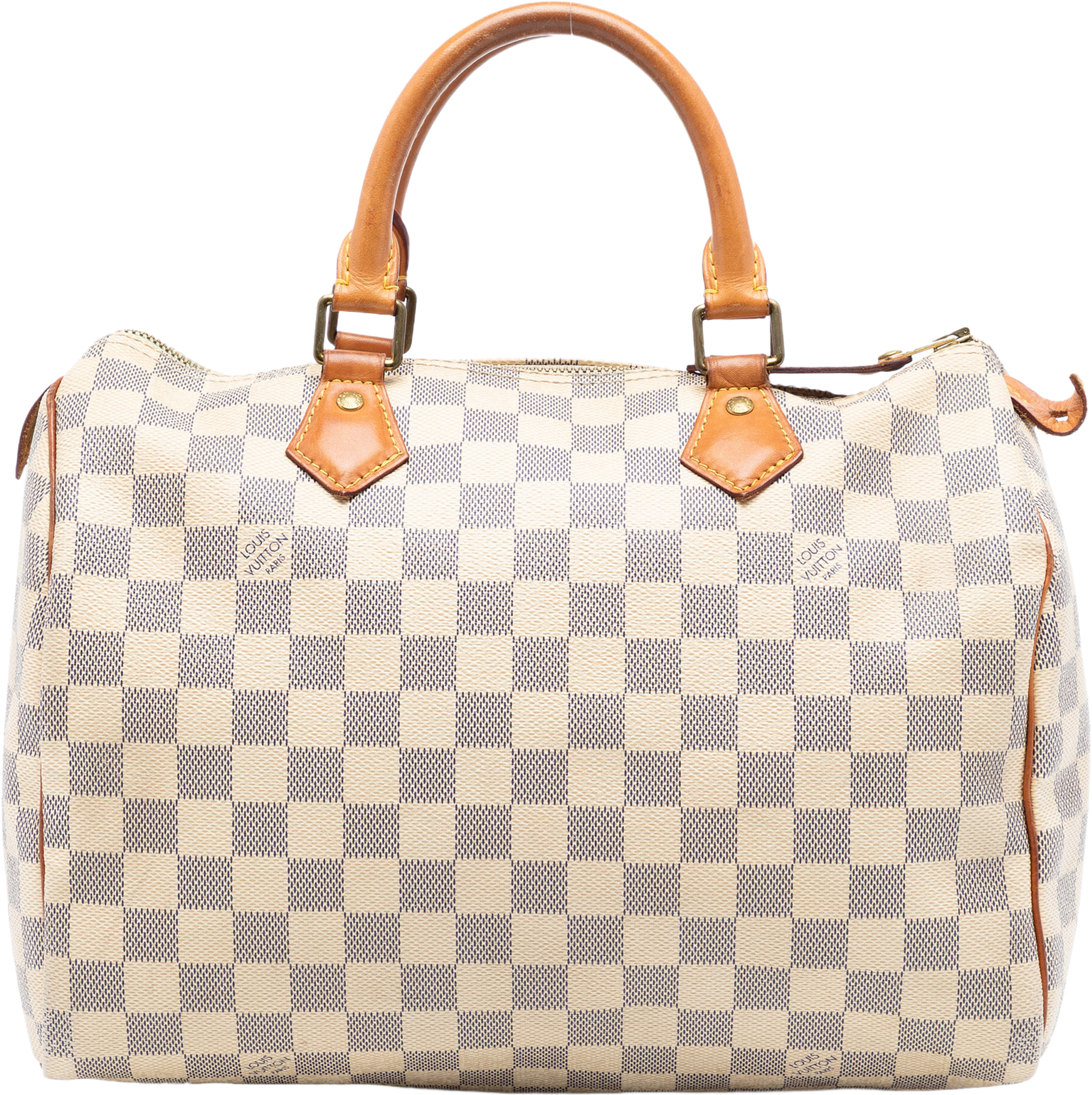 Louis Vuitton Damier Azur Speedy 30, från Luxclusif, i färgen white. Klicka för att öppna bilden i stort format