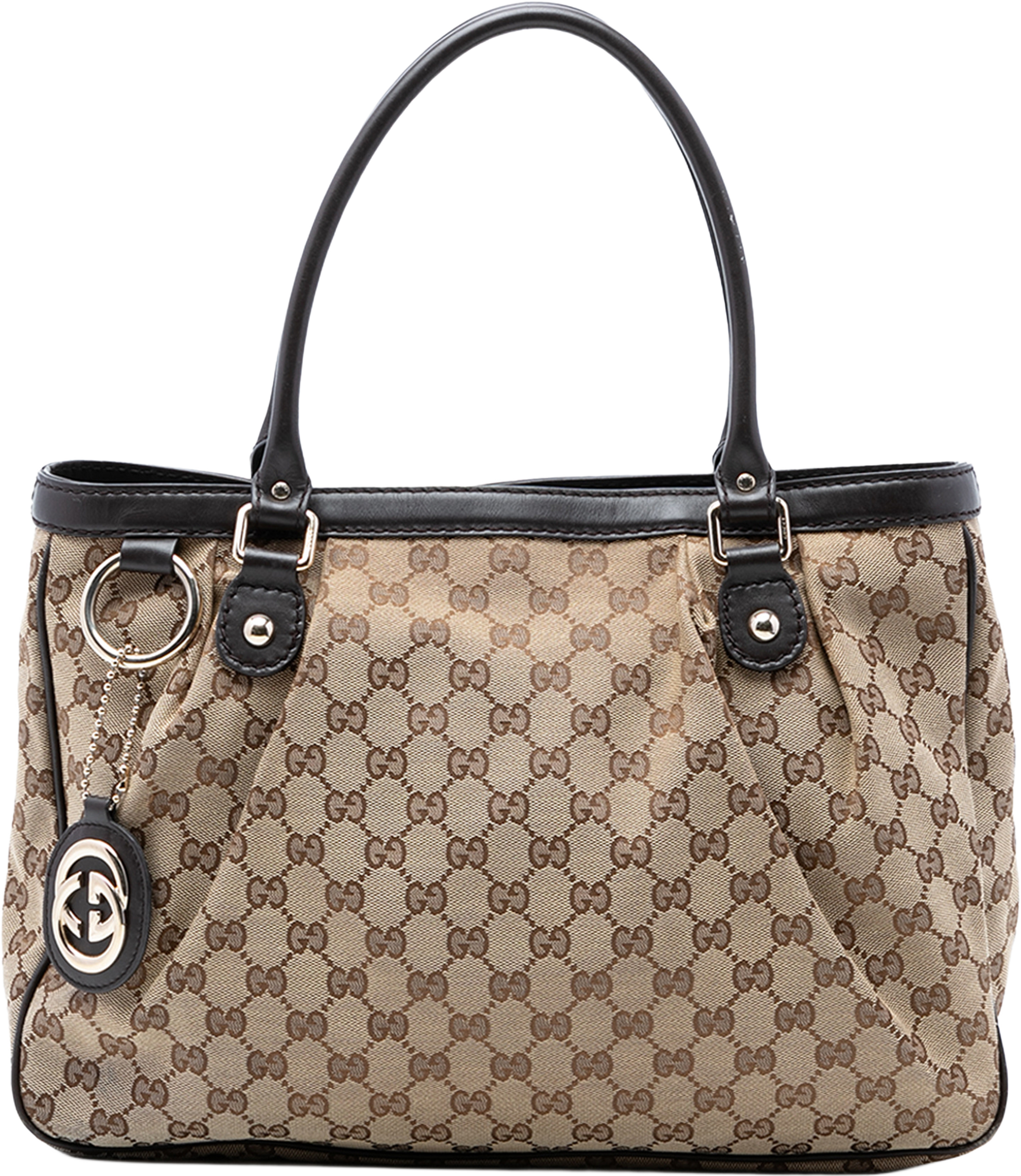 Gucci Gg Canvas Sukey Tote, från Luxclusif, i färgen beige. Klicka för att öppna bilden i stort format