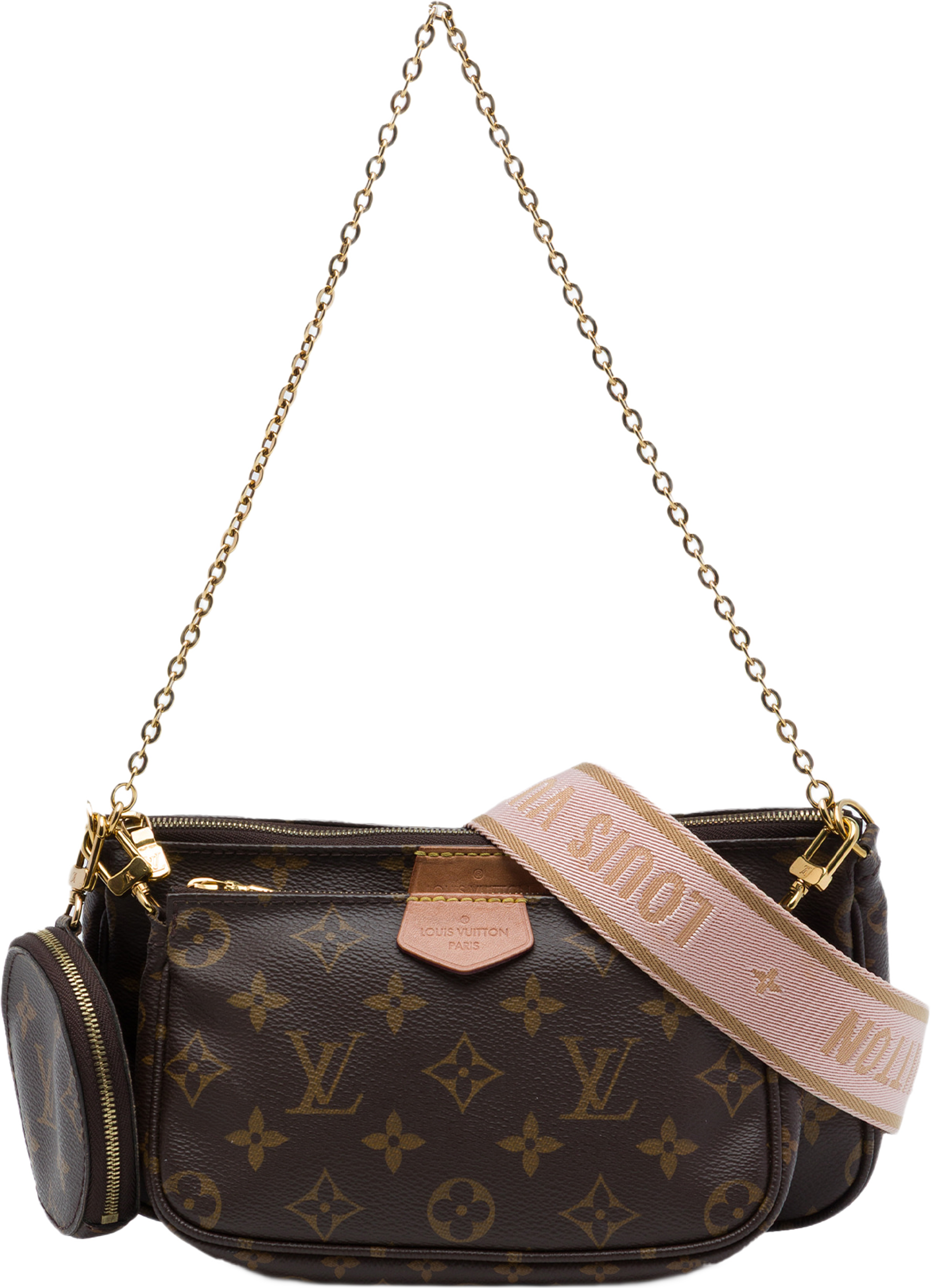 Louis Vuitton Monogram Multi Pochette Accessoires, från Luxclusif, i färgen brun. Klicka för att öppna bilden i stort format