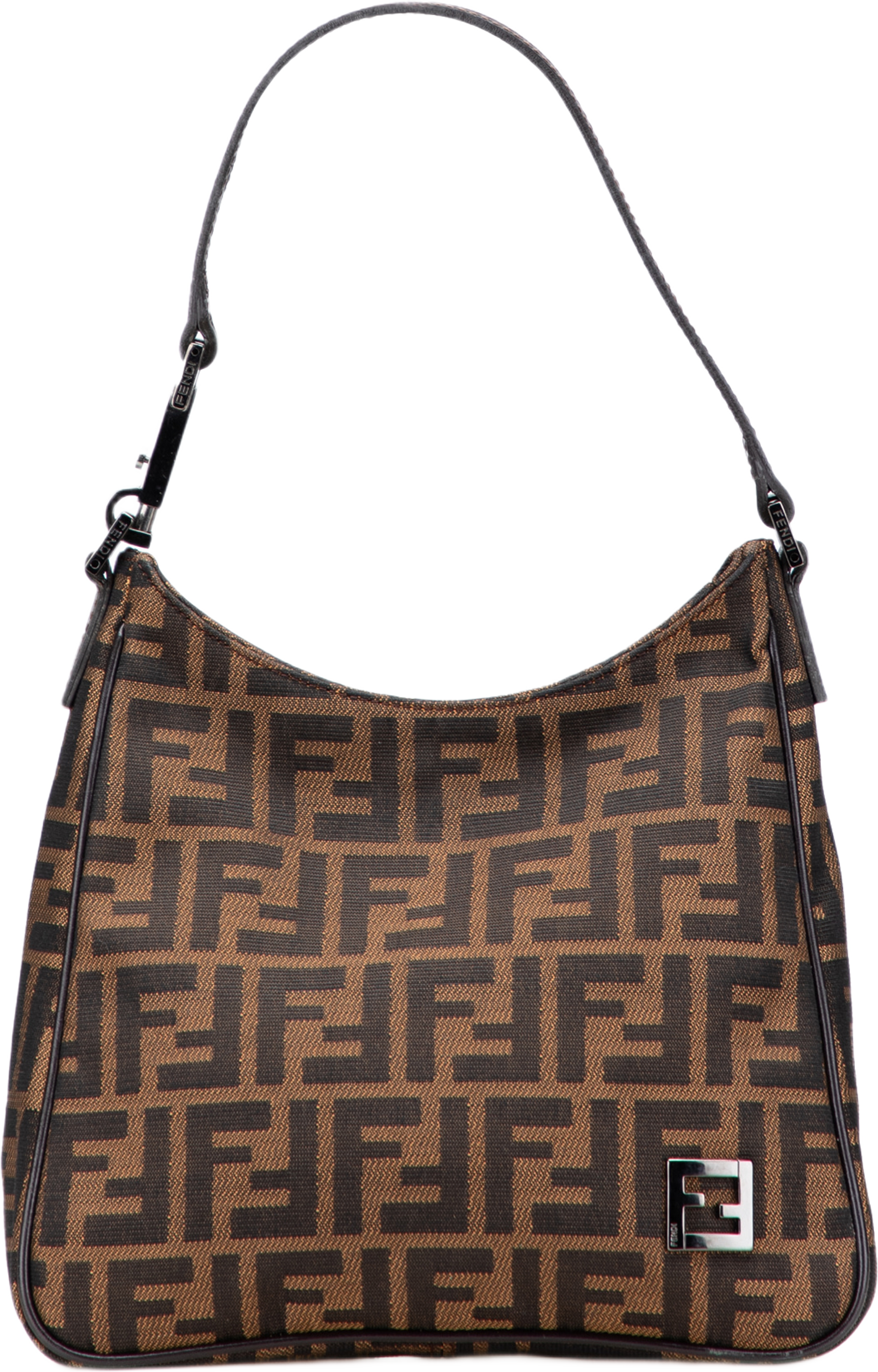 Fendi Zucca Canvas Shoulder Bag, från Luxclusif, i färgen brown. Klicka för att öppna bilden i stort format