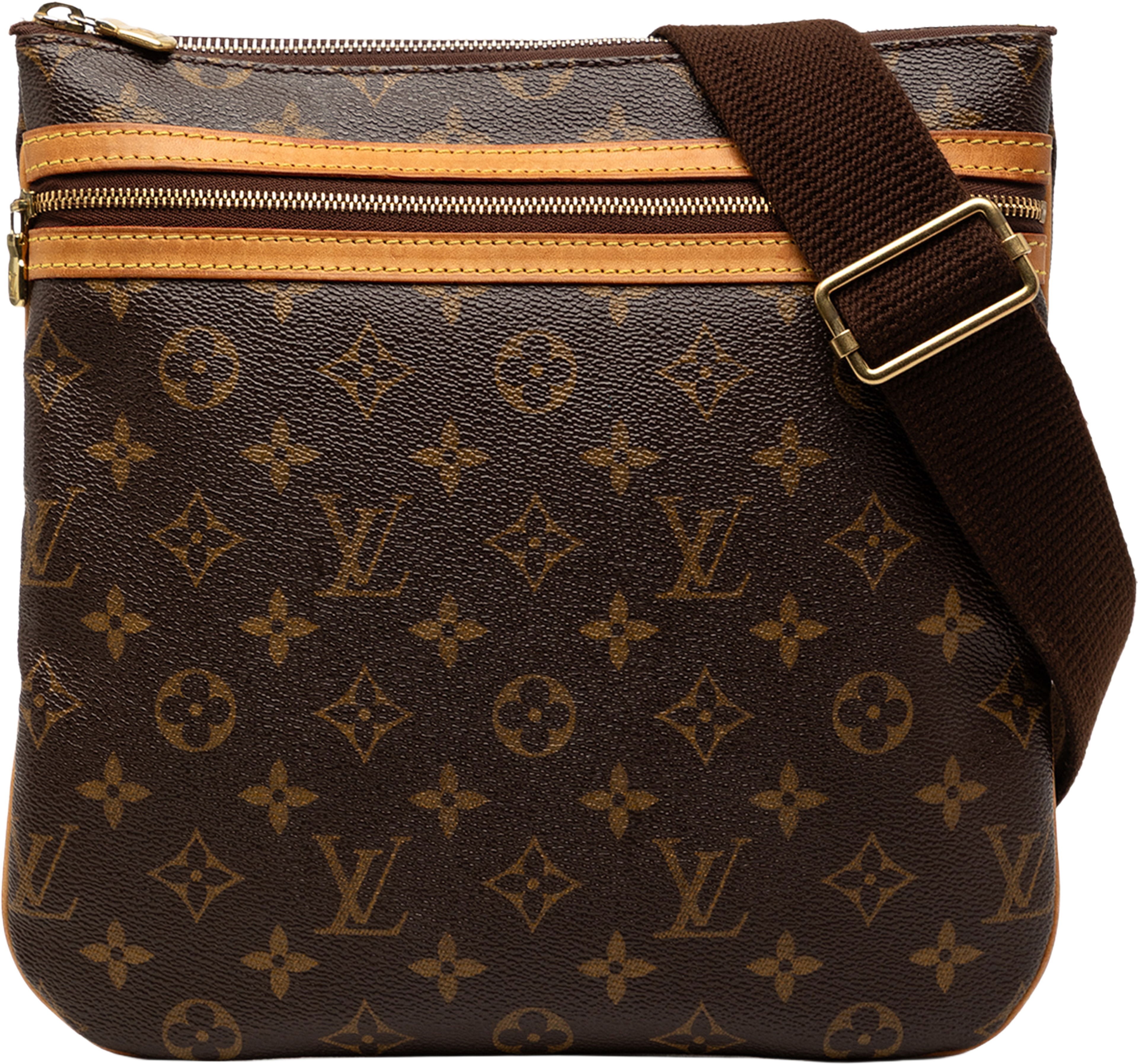 Louis Vuitton Monogram Bosphore Pochette, från Luxclusif, i färgen brown. Klicka för att öppna bilden i stort format