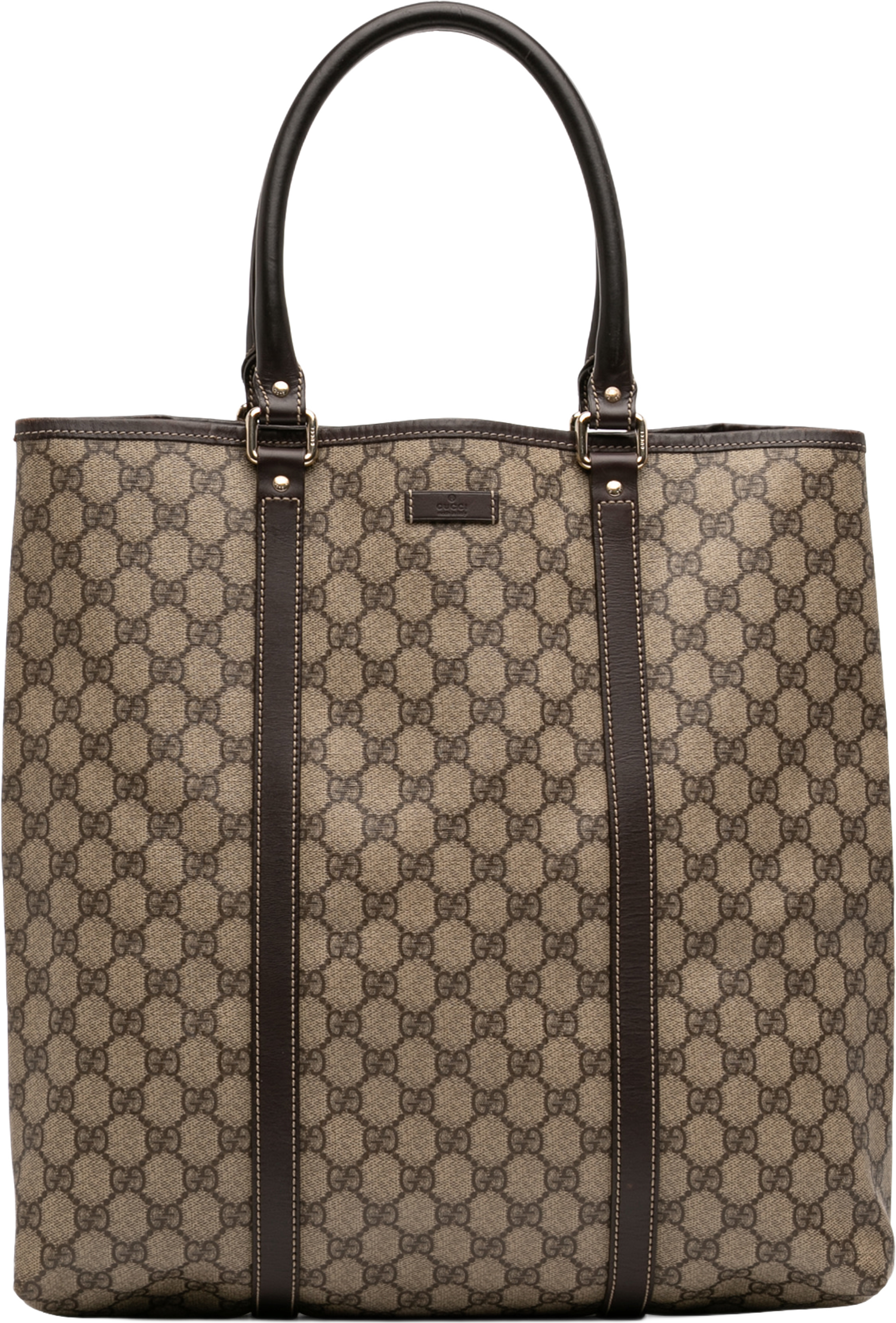 Gucci Gg Supreme Joy Vertical Tote, från Luxclusif, i färgen beige. Klicka för att öppna bilden i stort format