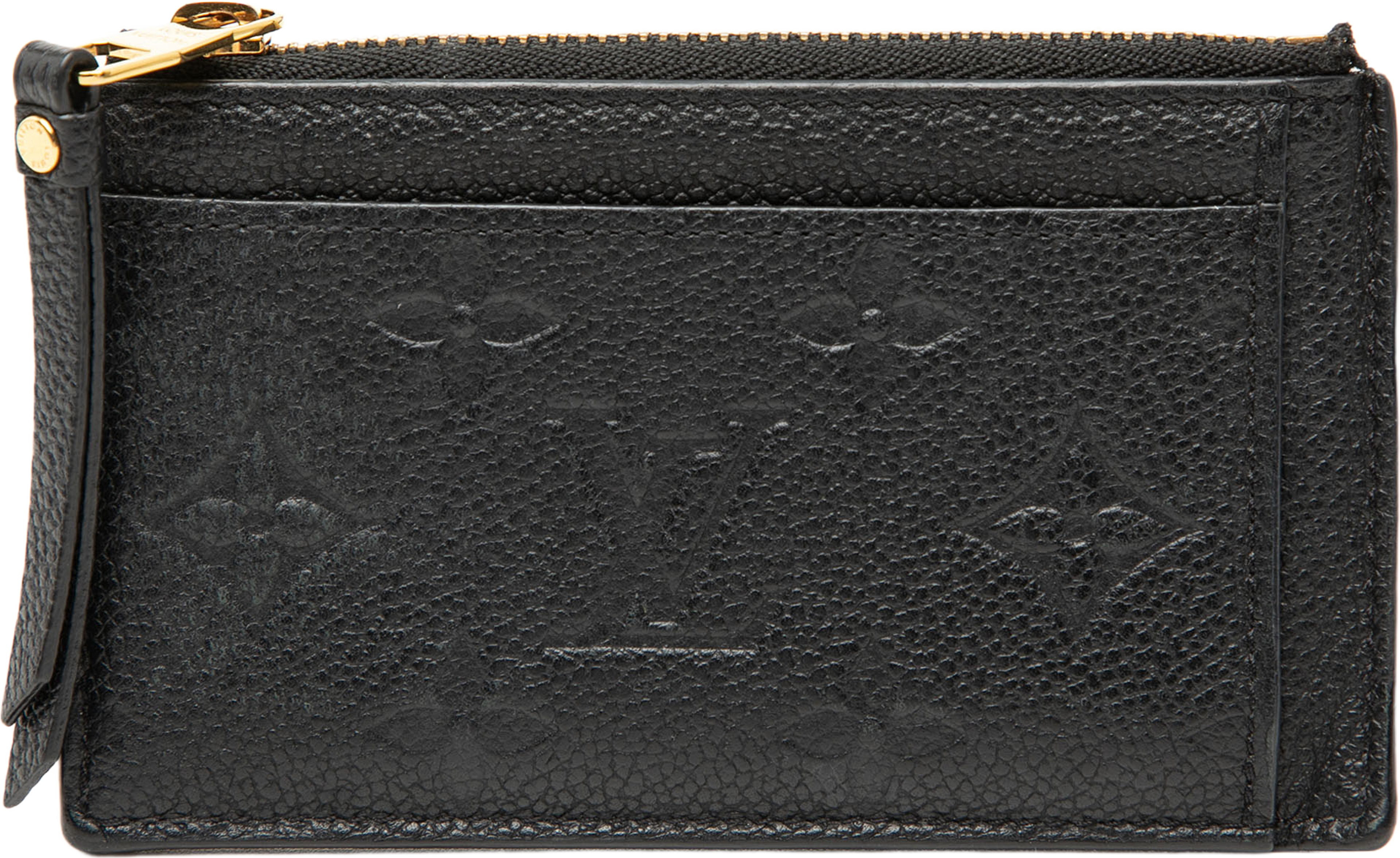 Louis Vuitton Monogram Empreinte Zipped Card Holder, från Luxclusif, i färgen black. Klicka för att öppna bilden i stort format