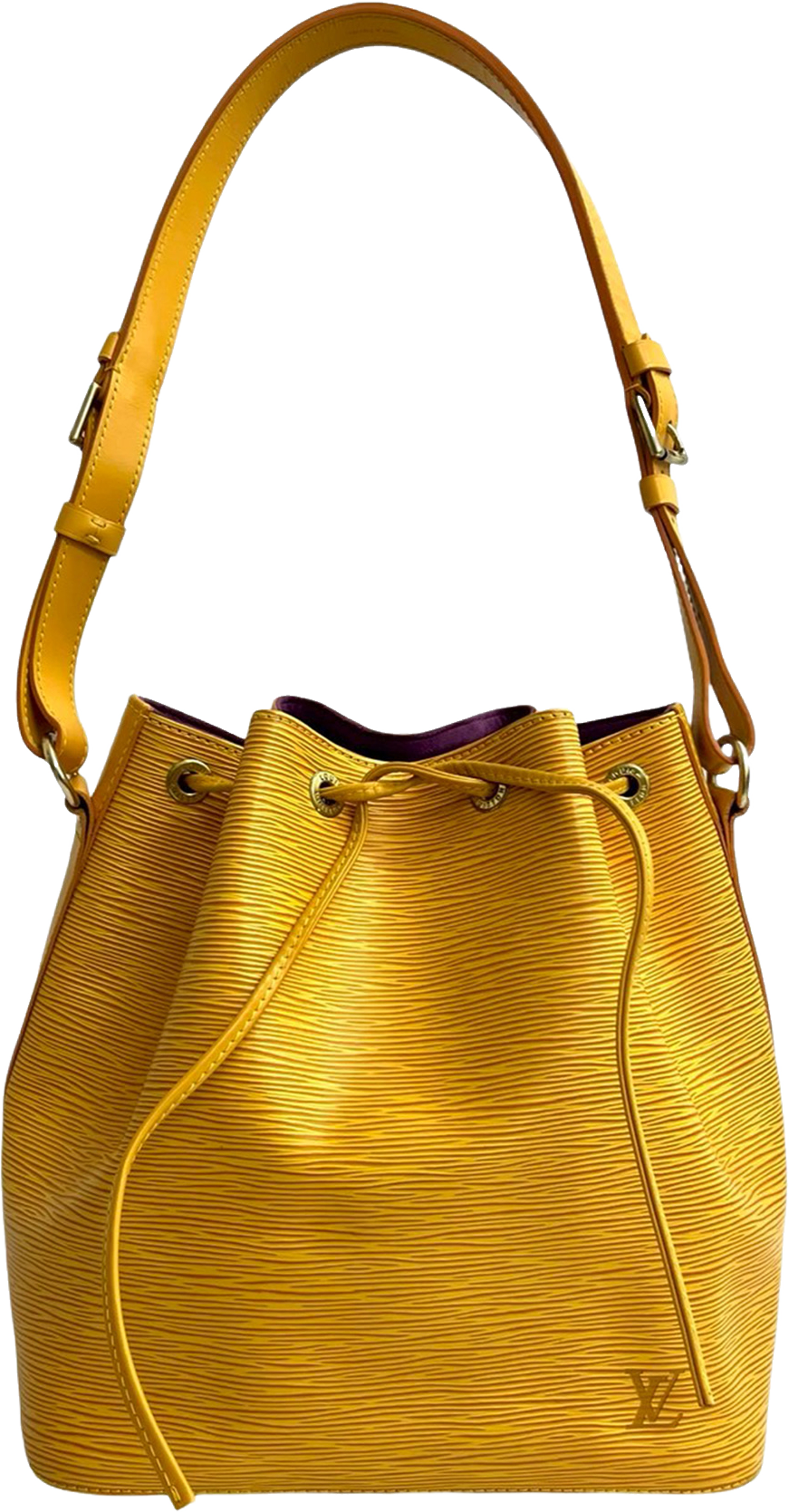 Louis Vuitton Epi Petit Noe, från Luxclusif, i färgen yellow. Klicka för att öppna bilden i stort format