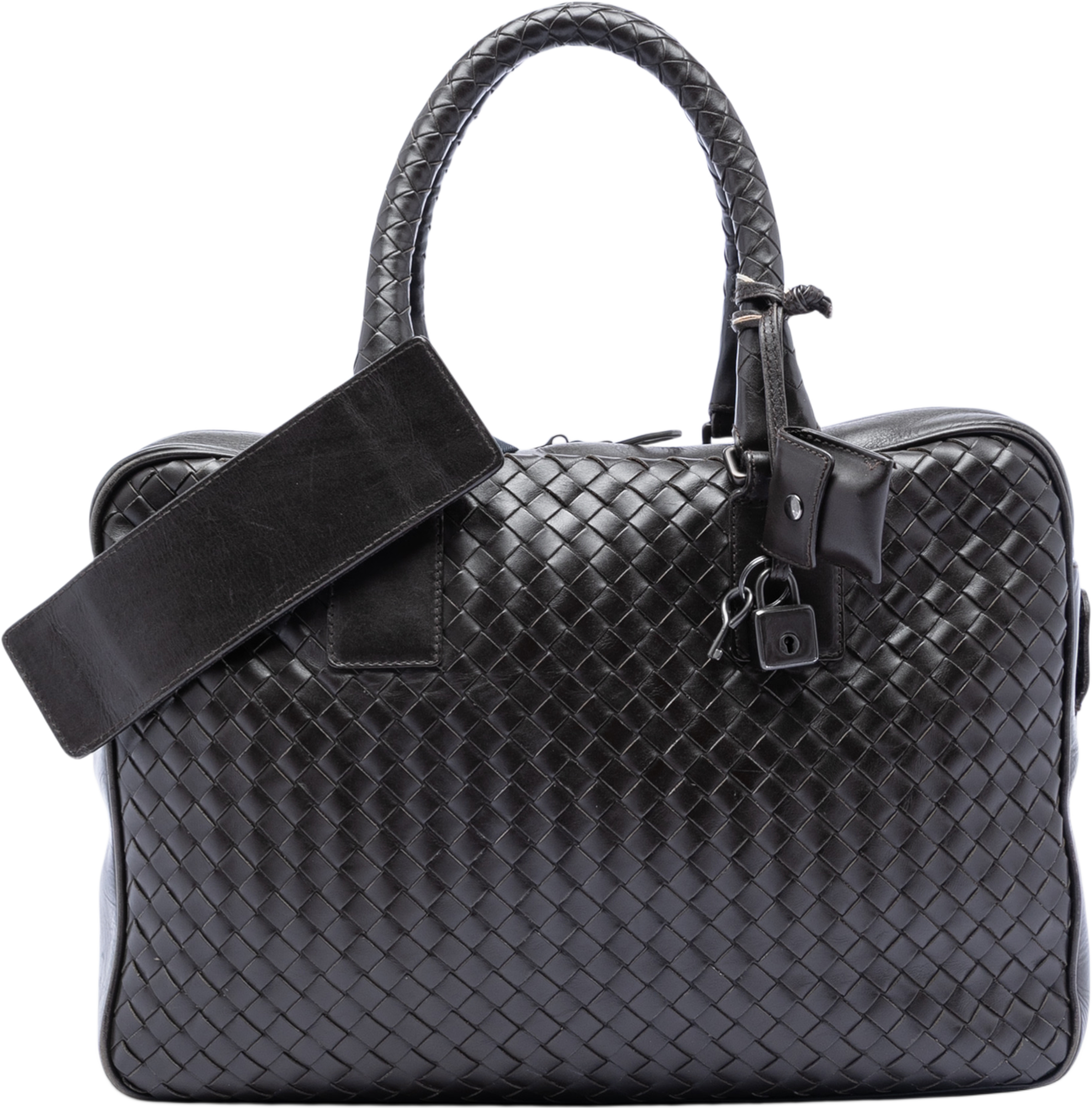 Bottega Veneta Nappa Intrecciato Business Bag, från Luxclusif, i färgen dark brown. Klicka för att öppna bilden i stort format