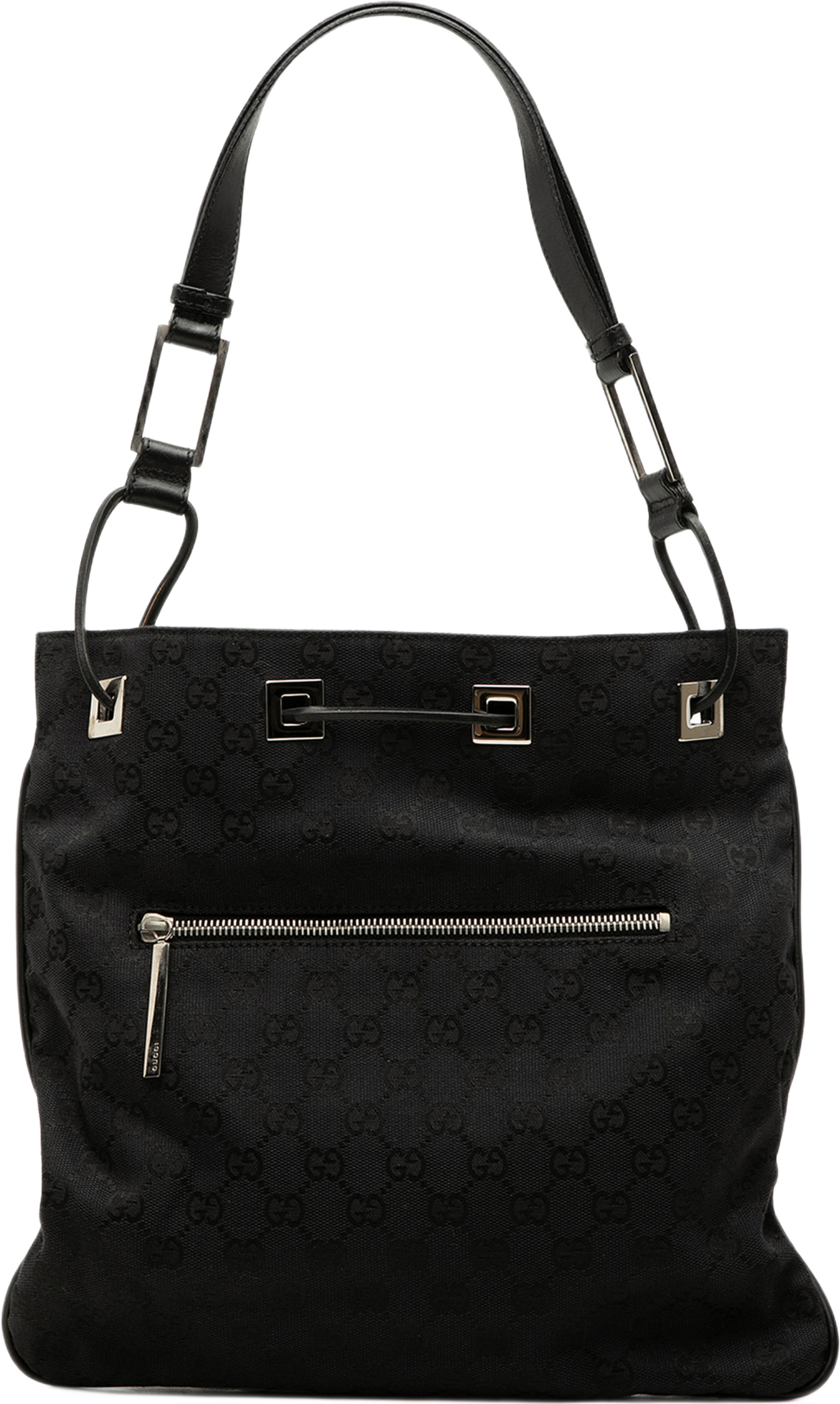 Gucci Gg Canvas Shoulder Bag, från Luxclusif, i färgen svart. Klicka för att öppna bilden i stort format