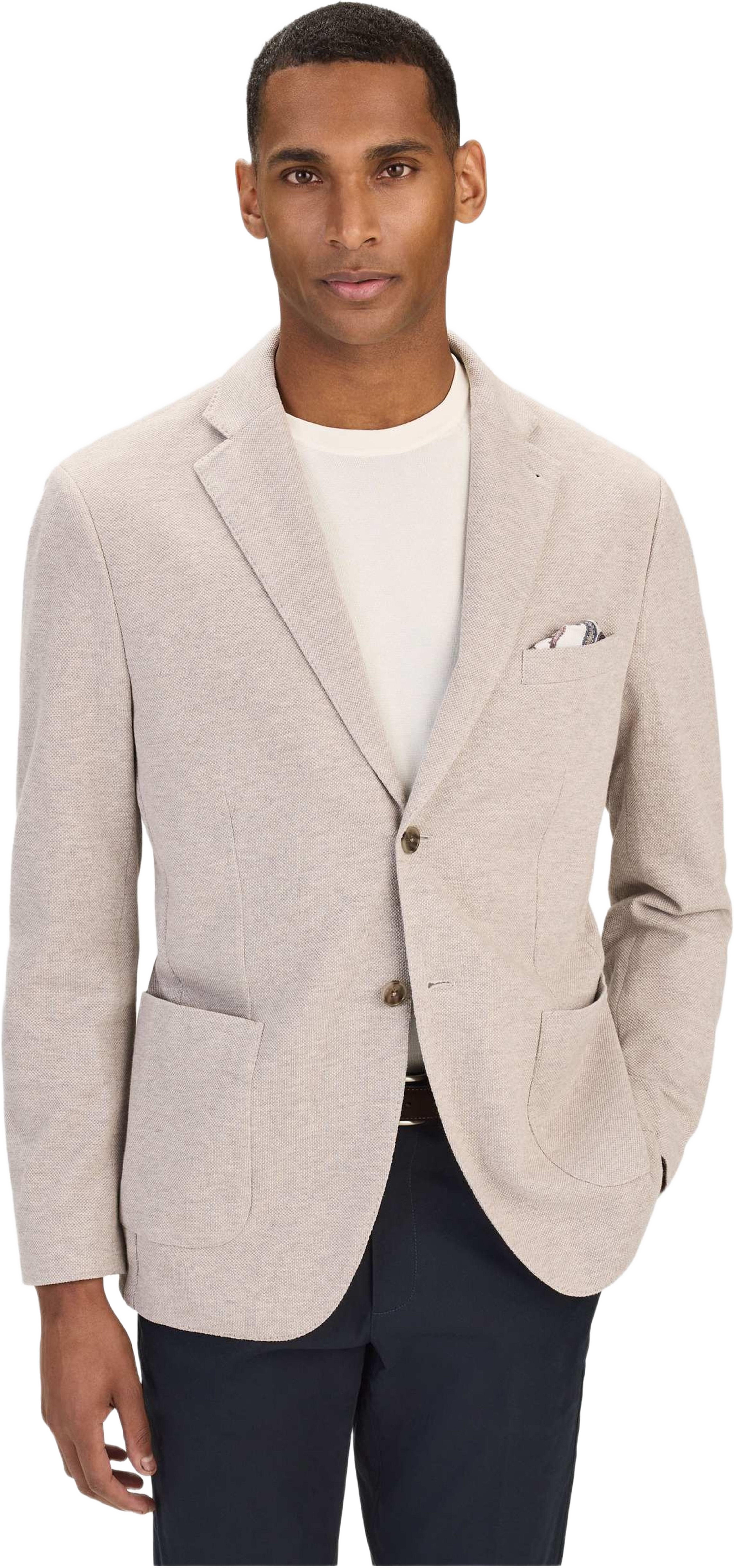 Knitted Blazer, från John Henric, i färgen beige. Klicka för att öppna bilden i stort format