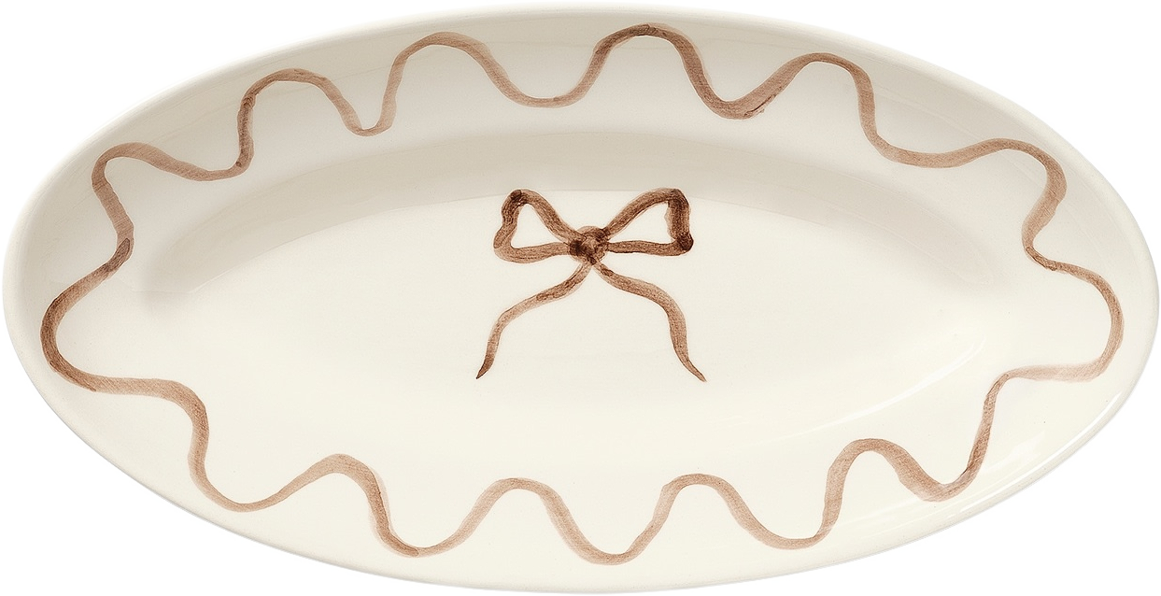 Bow Litet Serveringsfat - 26 Cm, från Pick A Poppy, i färgen brown. Klicka för att öppna bilden i stort format