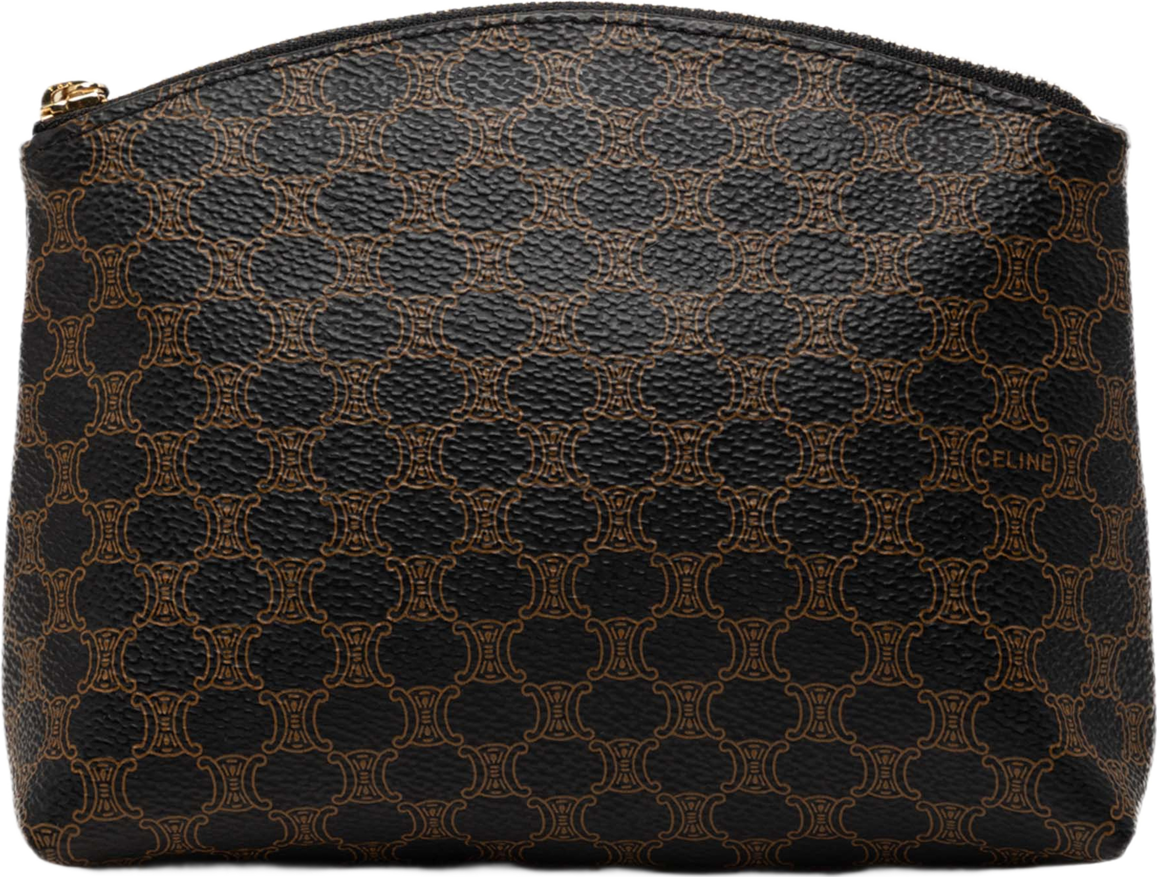Celine Macadam Coated Canvas Pouch, från Luxclusif, i färgen svart. Klicka för att öppna bilden i stort format