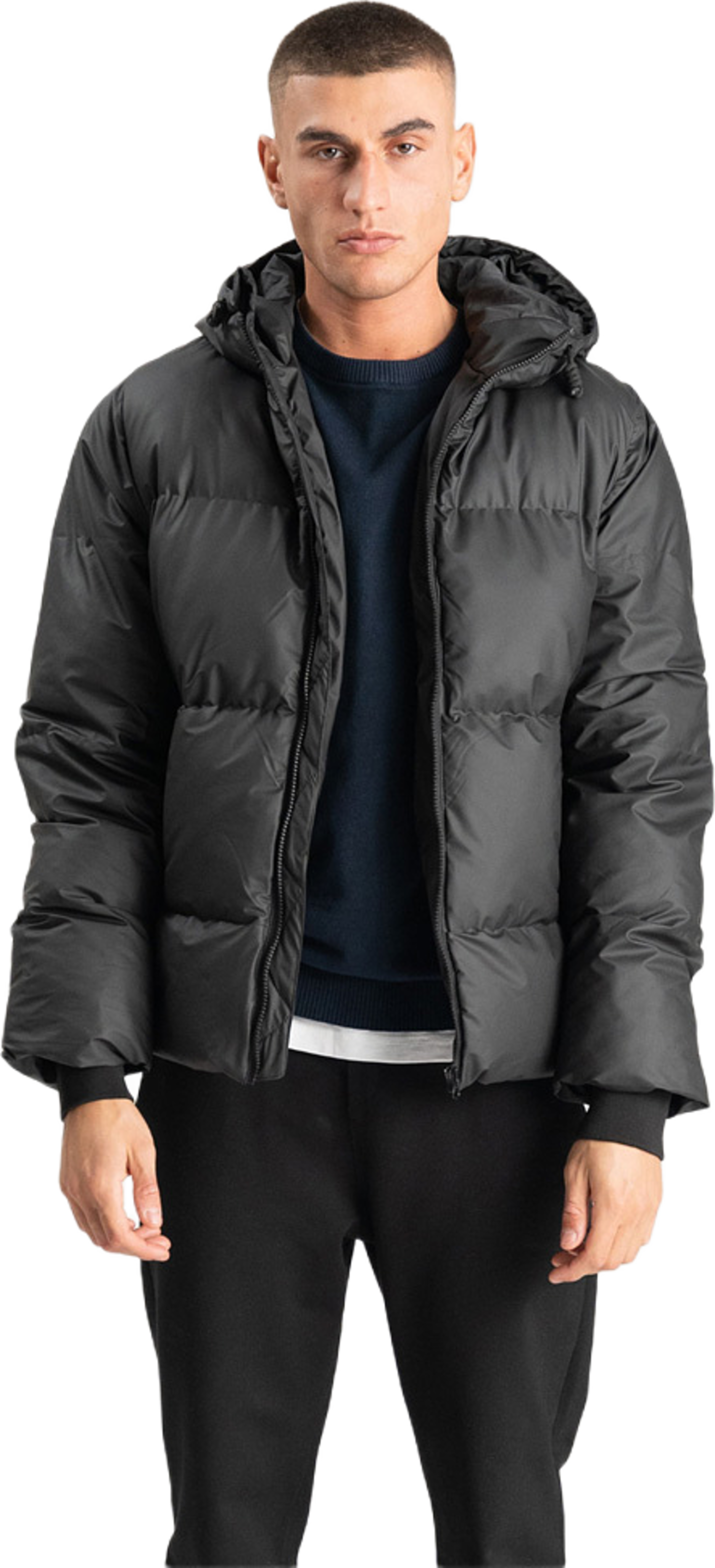 Belagd Huvjacka, från TeeShoppen, i färgen svart. Klicka för att öppna bilden i stort format