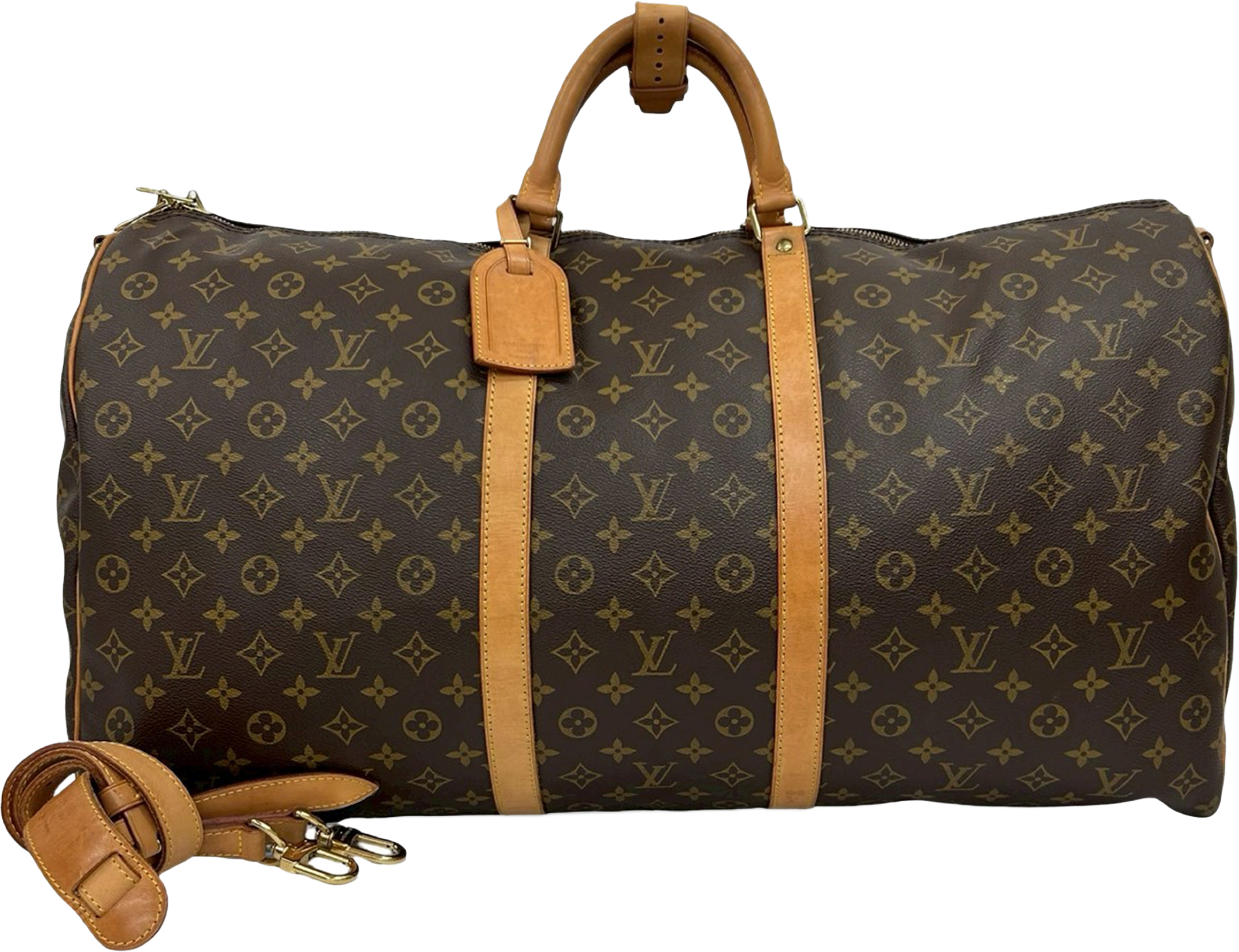 Louis Vuitton Monogram Keepall Bandouliere 60, från Luxclusif, i färgen brown. Klicka för att öppna bilden i stort format