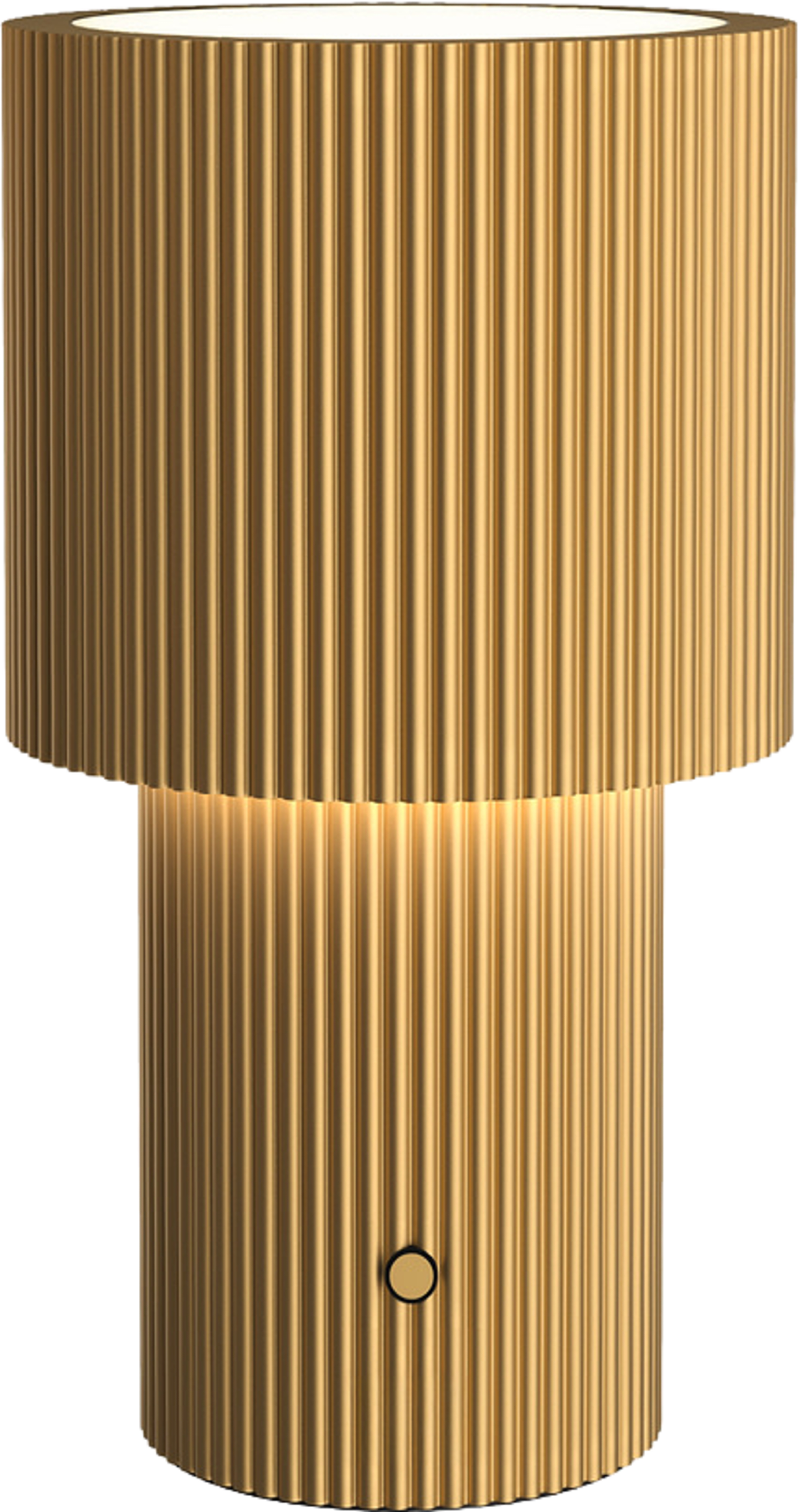 Bordslampa Iluma Portabel, från Herstal, i färgen guld. Klicka för att öppna bilden i stort format