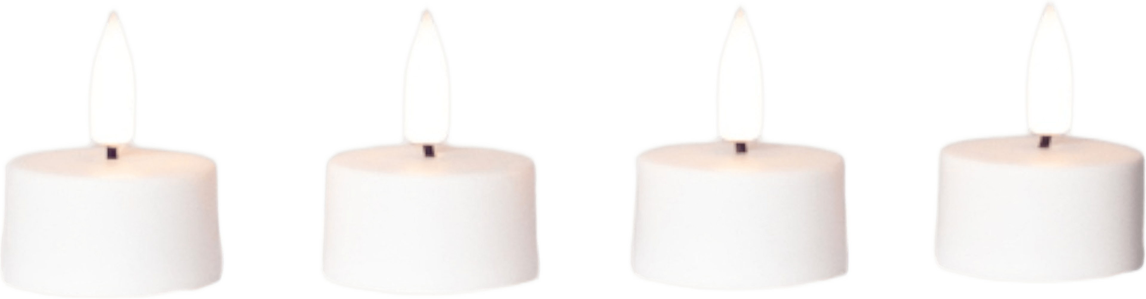 Sia Led Uppladdningsbara Värmeljus 4 St, från Led Nordic, i färgen vit. Klicka för att öppna bilden i stort format