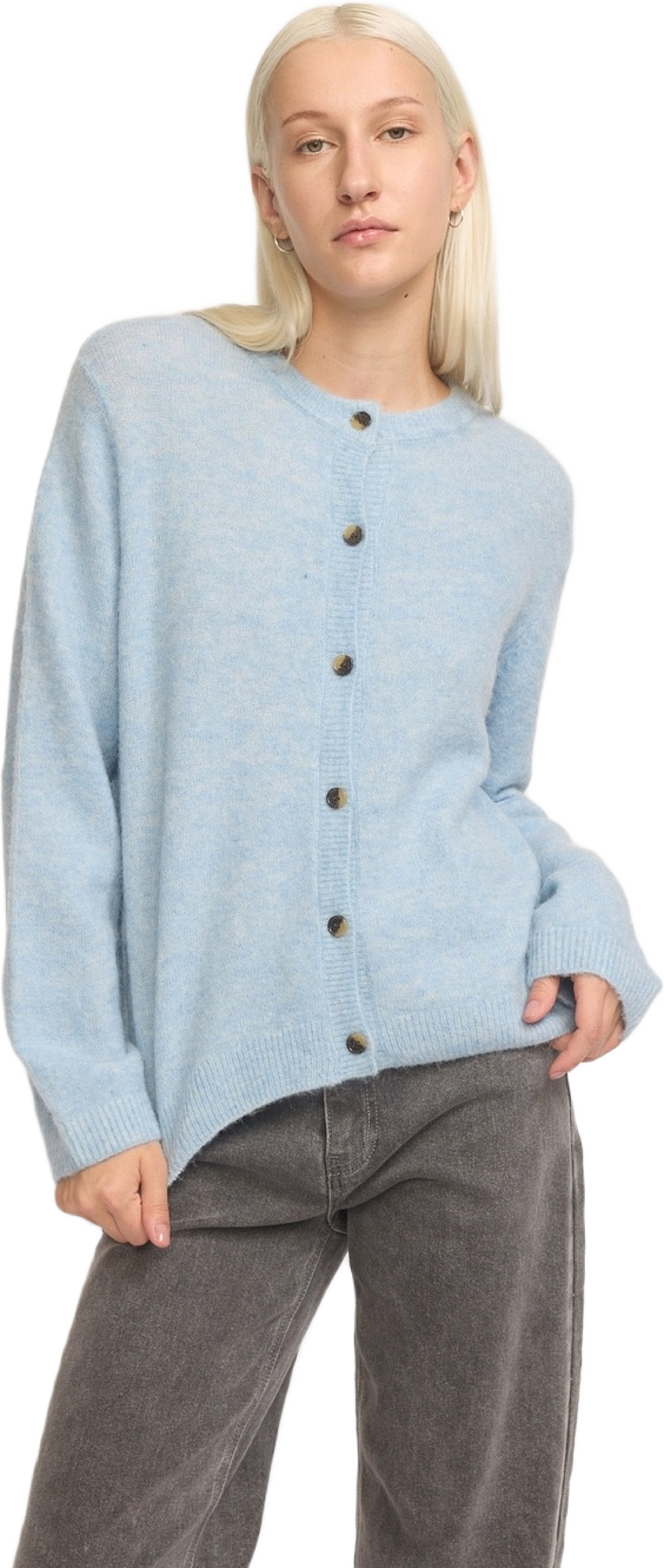 Srallison O-neck Cardigan Knit - Windsurfer Melange