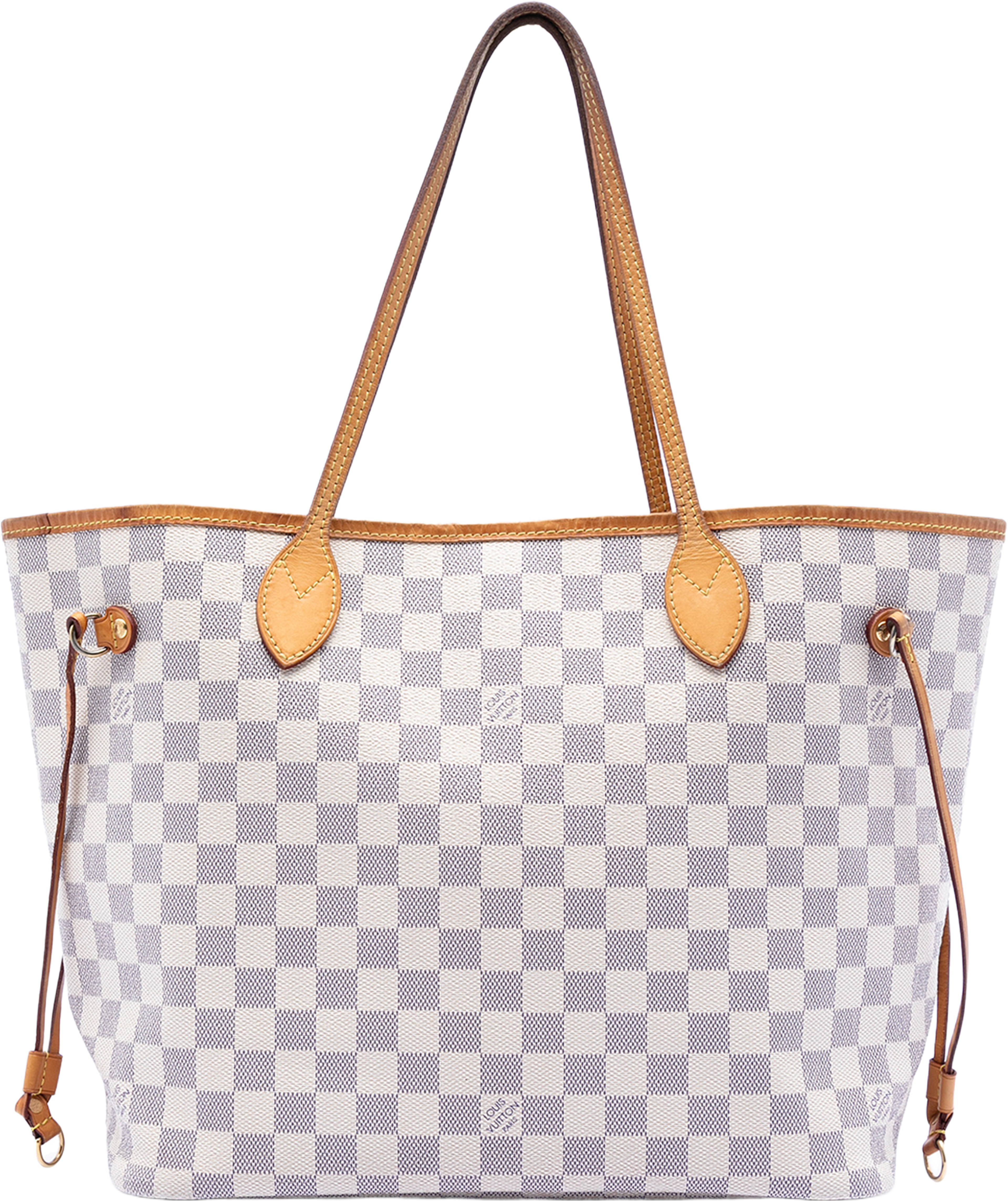 Louis Vuitton Damier Azur Neverfull Mm, från Luxclusif, i färgen white. Klicka för att öppna bilden i stort format