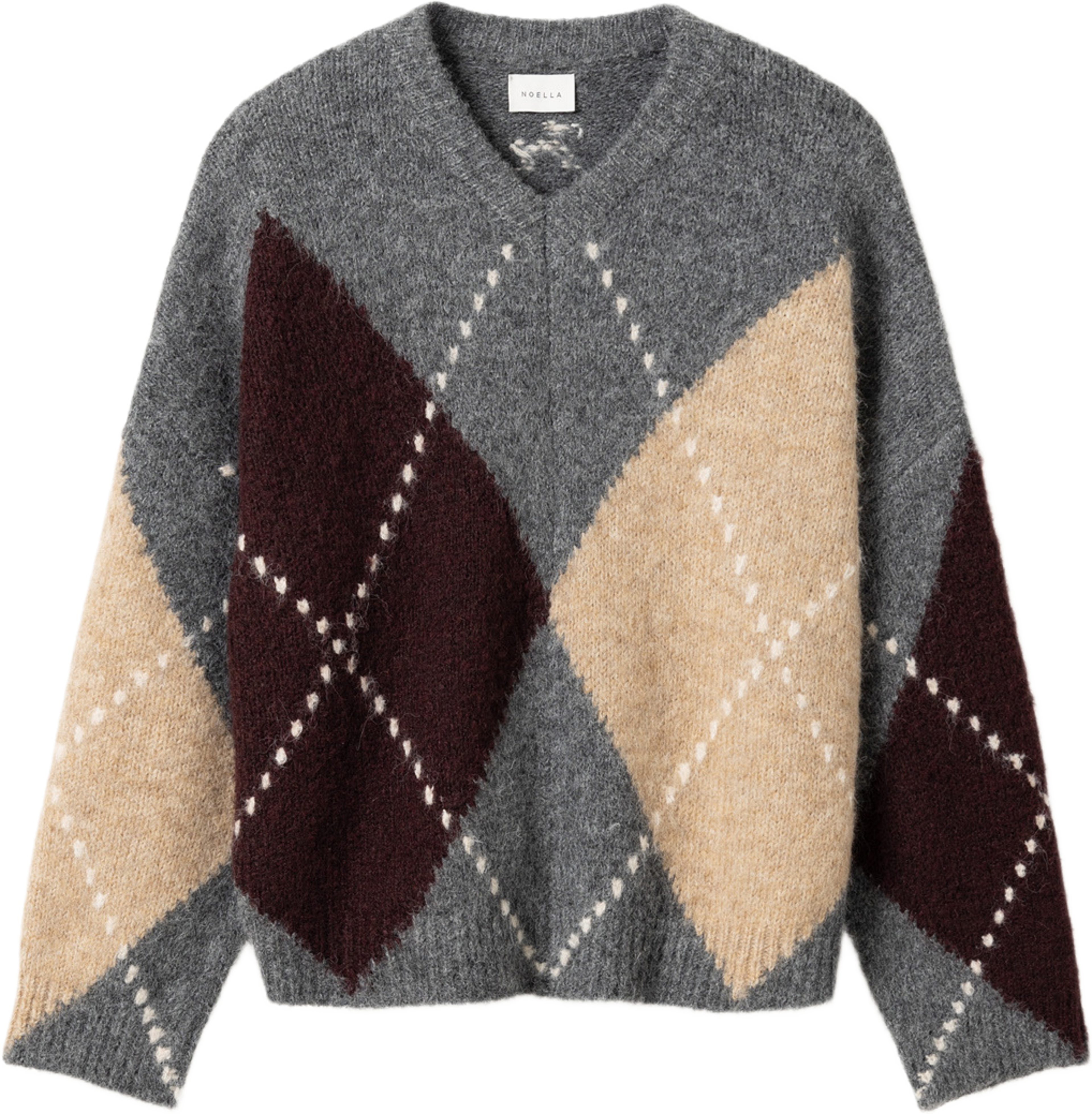 Lai Knit - Medium Grey Mel, från Noella, i färgen medium grey mel. Klicka för att öppna bilden i stort format