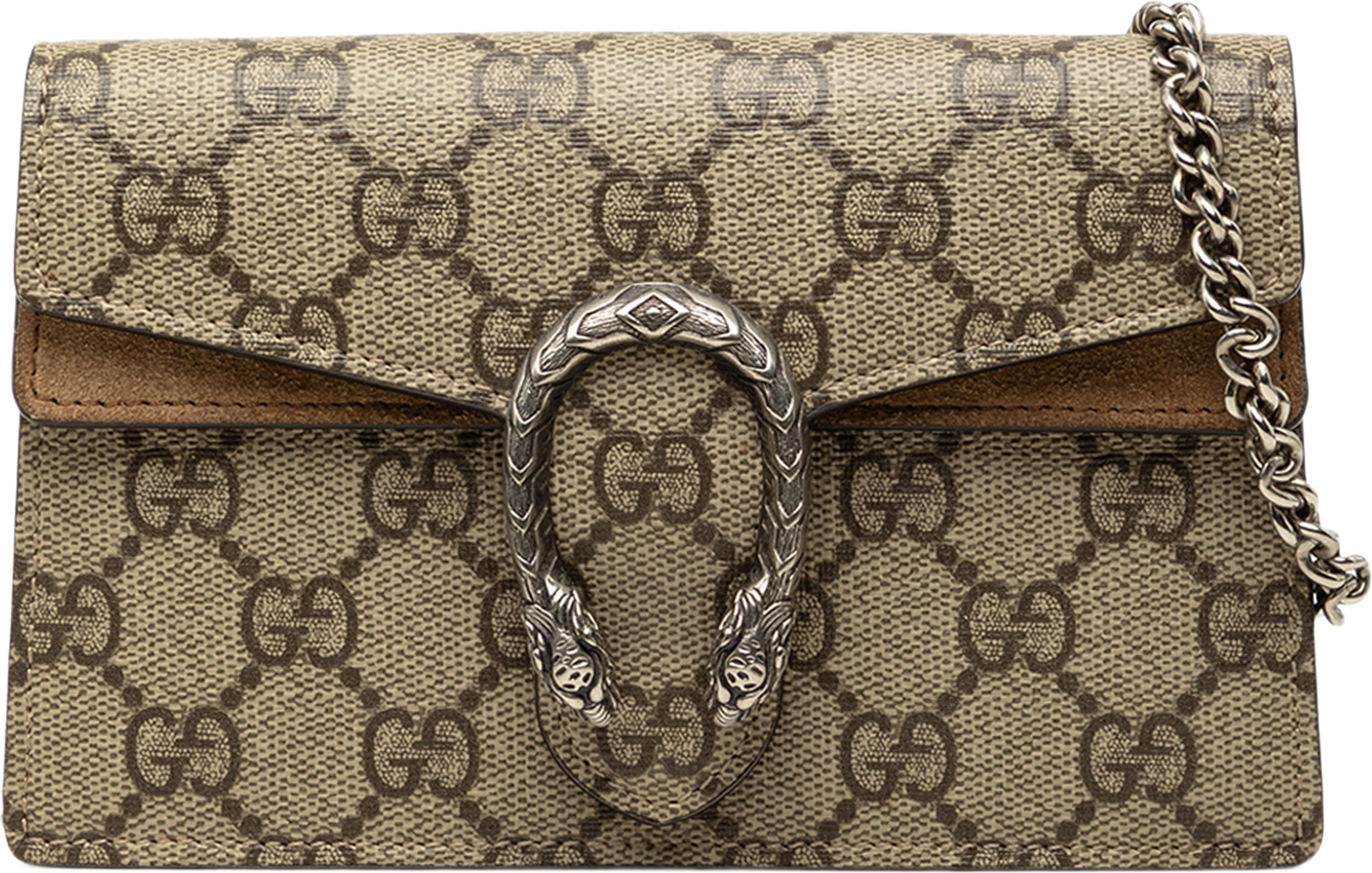 Gucci Mini Gg Supreme Dionysus Crossbody, från Luxclusif, i färgen beige. Klicka för att öppna bilden i stort format