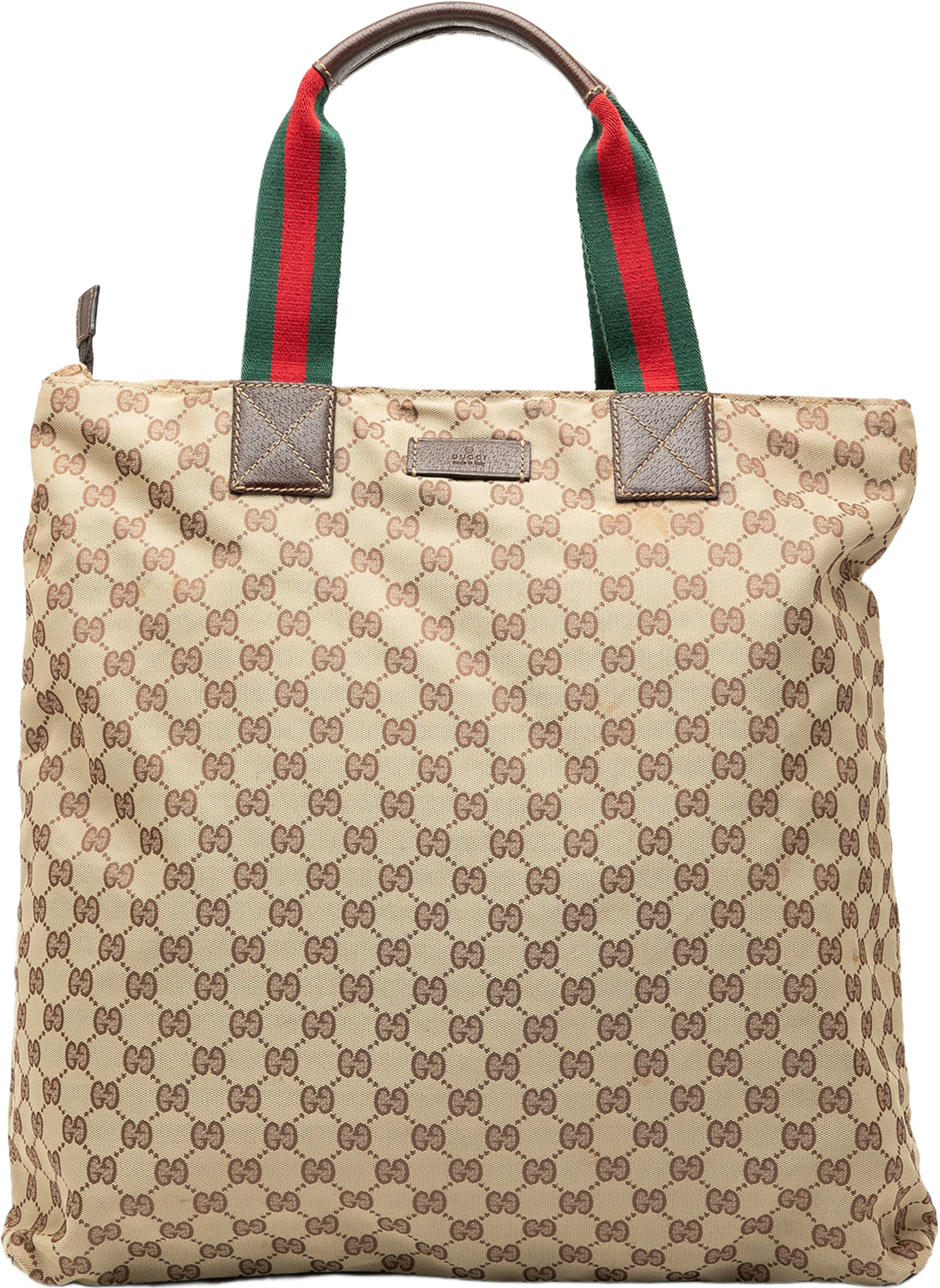 Gucci Gg Canvas Web Tote, från Luxclusif, i färgen beige. Klicka för att öppna bilden i stort format