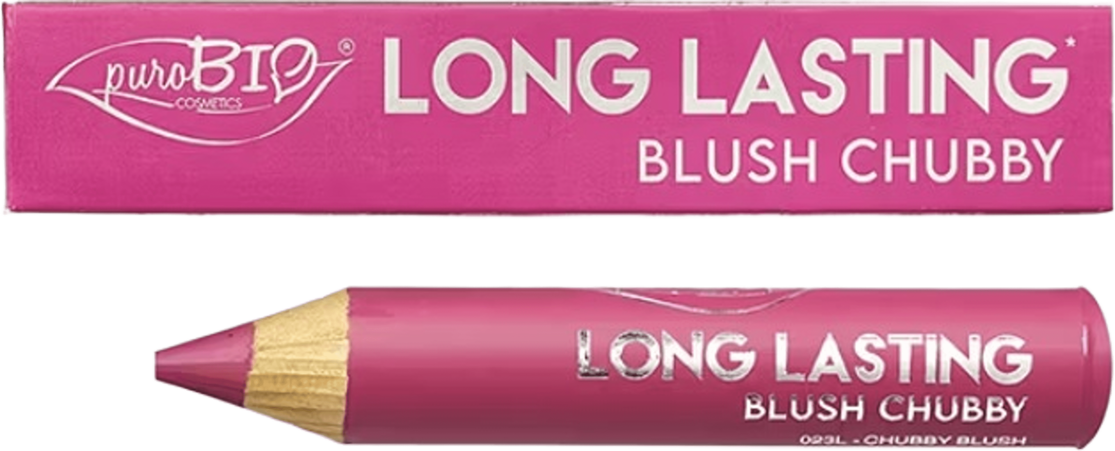 Long Lasting Blush Chubby Pencil, från PuroBio, i färgen cyklamen 023l. Klicka för att öppna bilden i stort format
