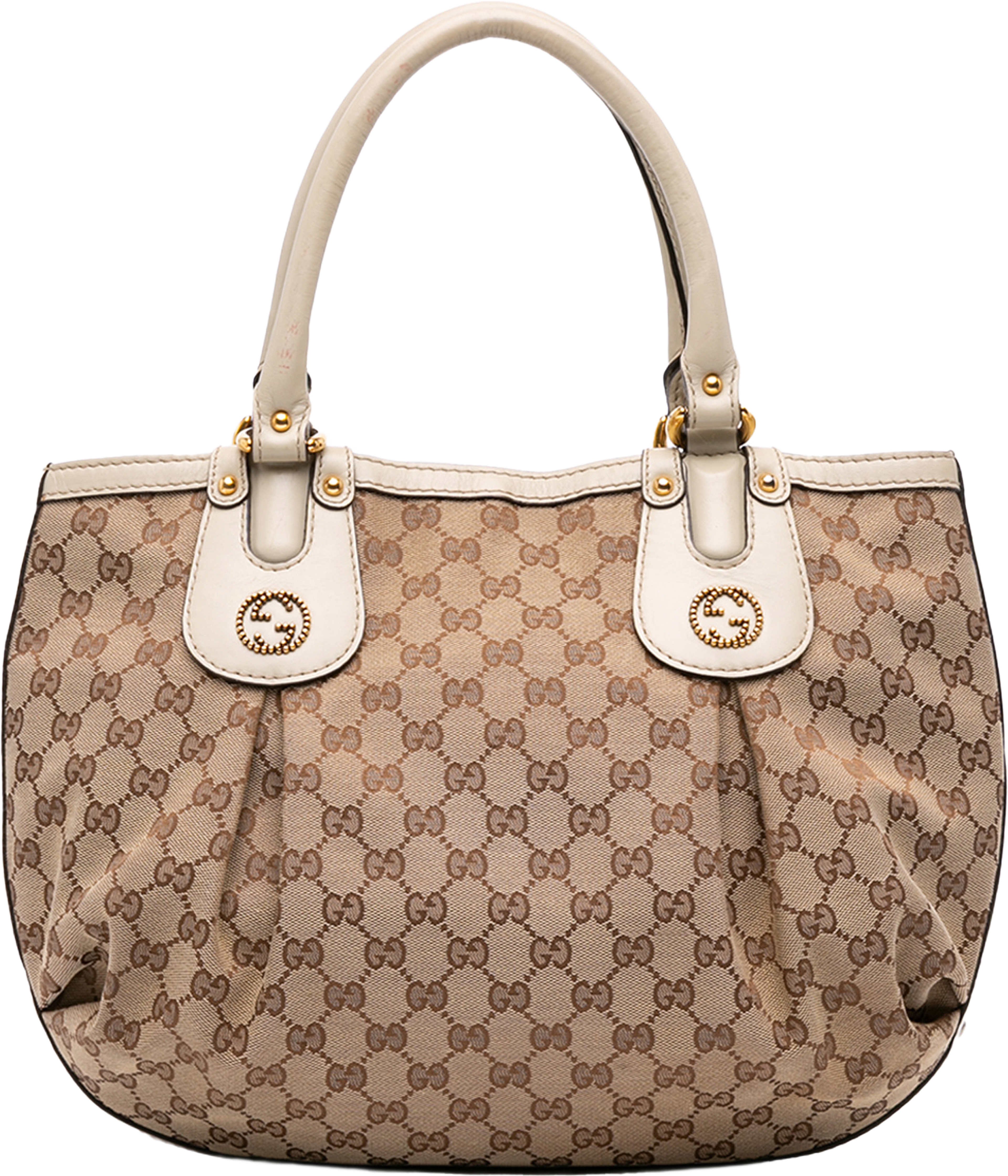 Gucci Gg Canvas Scarlett Tote, från Luxclusif, i färgen beige. Klicka för att öppna bilden i stort format