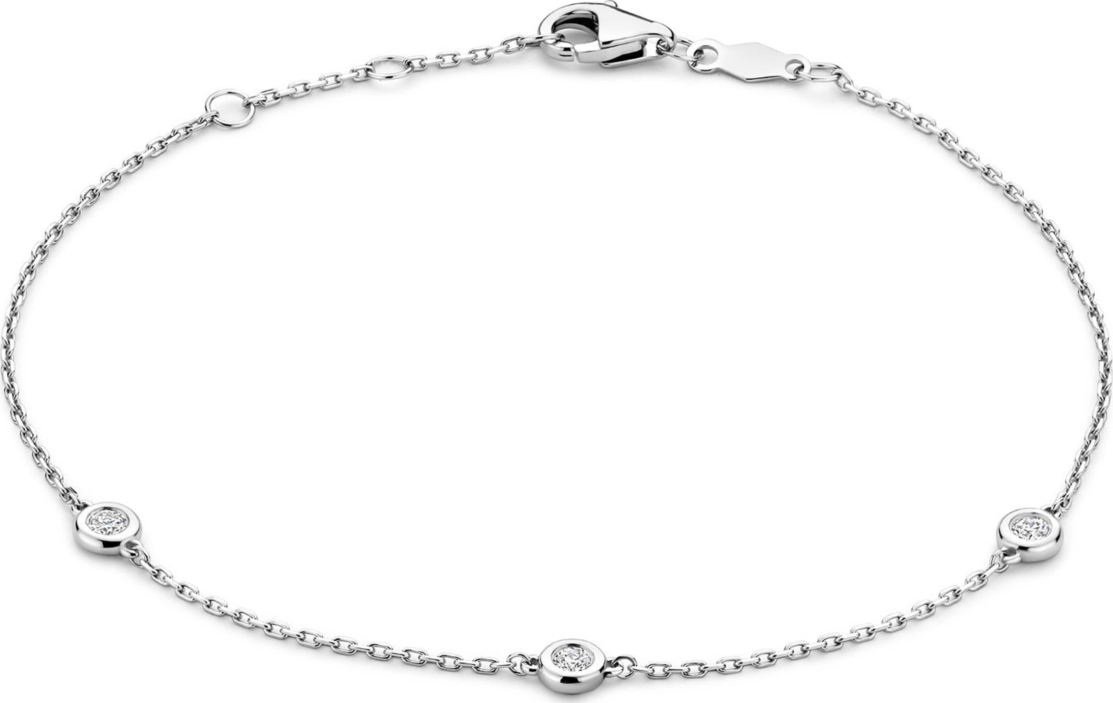 De La Paix Alfie Armband Med Diamanter 012 Ct, från Isabel Bernard, i färgen silver. Klicka för att öppna bilden i stort format