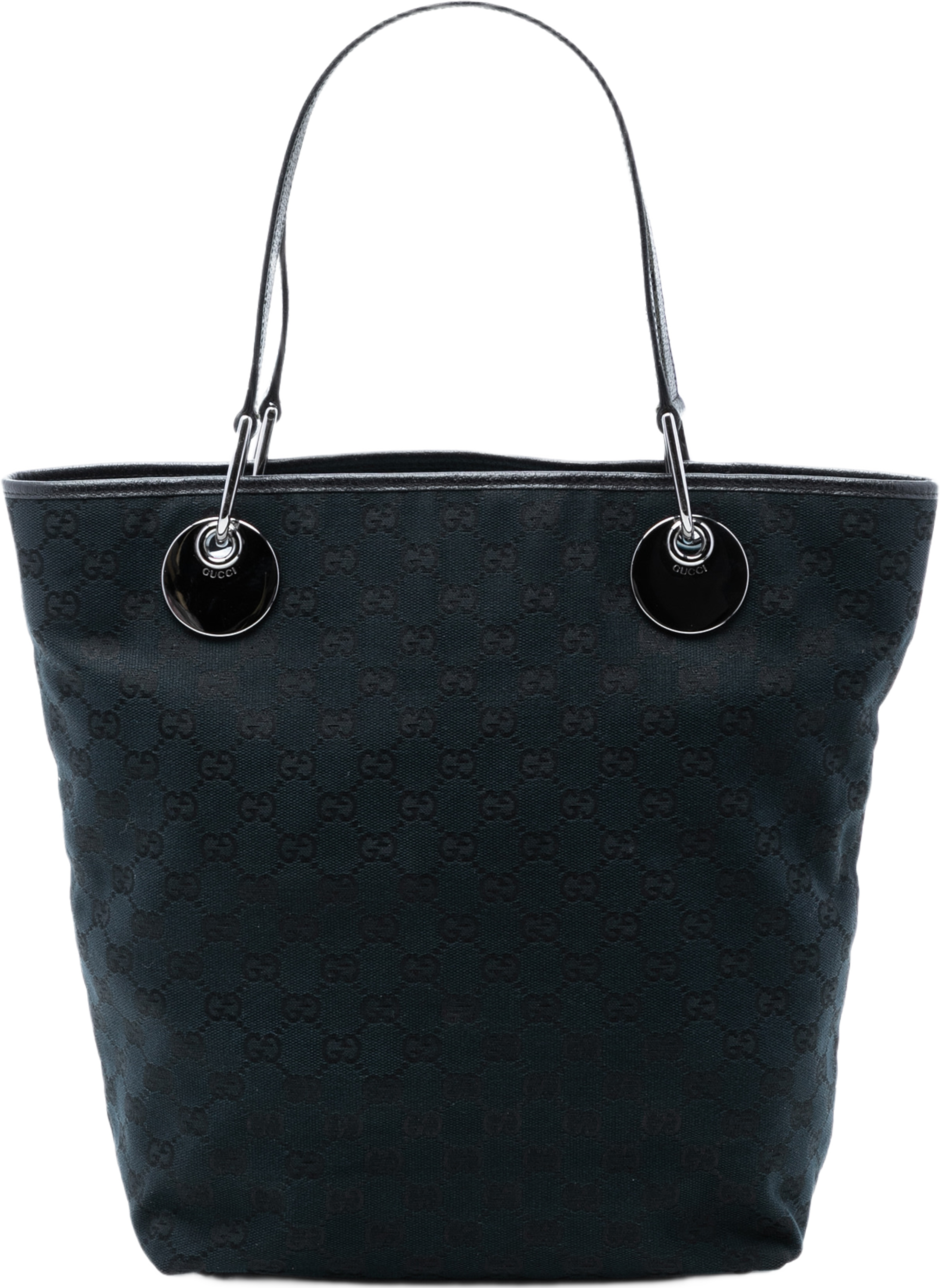 Gucci Large Gg Canvas Eclipse Tote, från Luxclusif, i färgen svart. Klicka för att öppna bilden i stort format