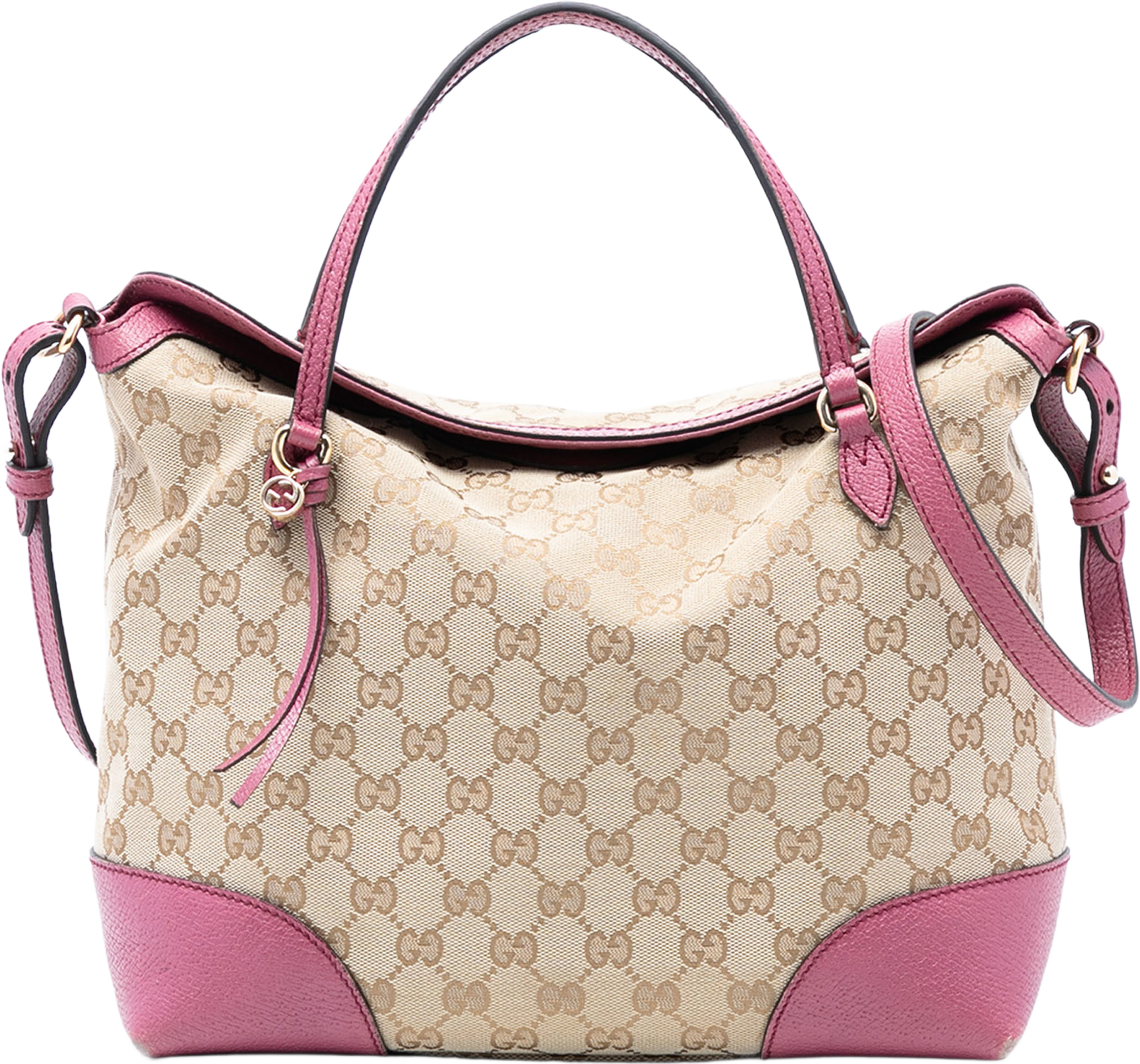 Gucci Medium Gg Canvas Bree Satchel, från Luxclusif, i färgen beige. Klicka för att öppna bilden i stort format